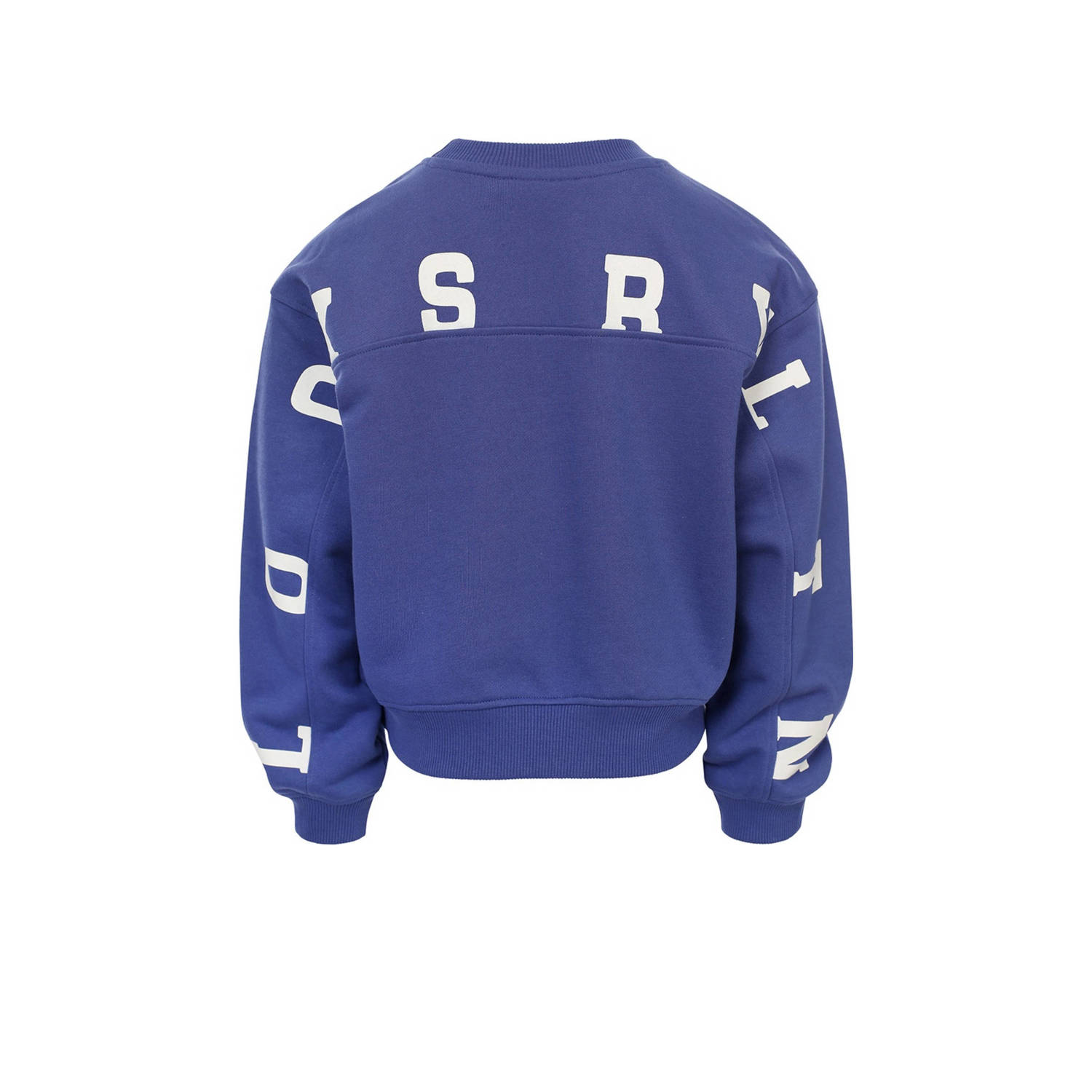 LOOXS 10sixteen sweater met tekst koningsblauw