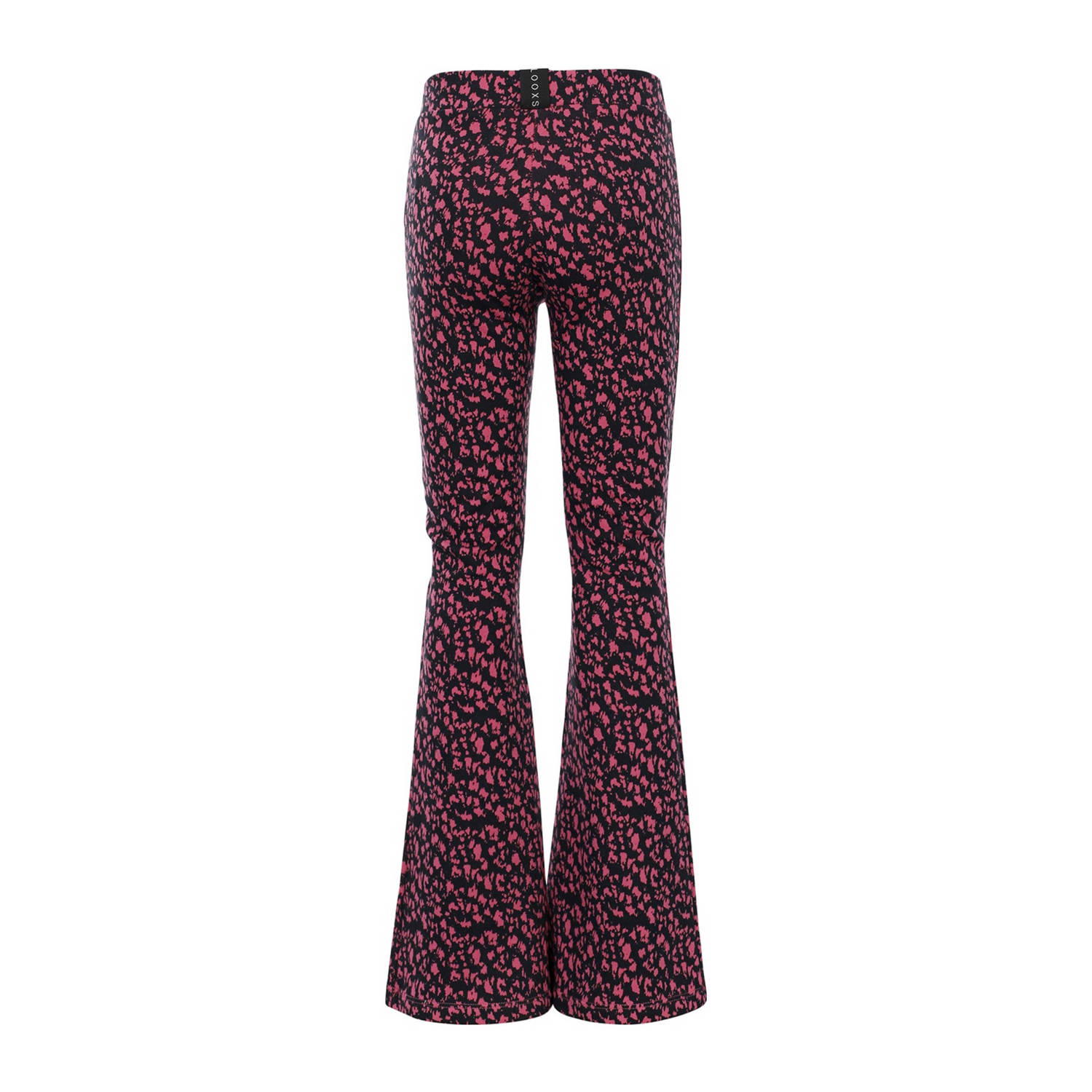 LOOXS 10sixteen flared broek met all over print roze zwart