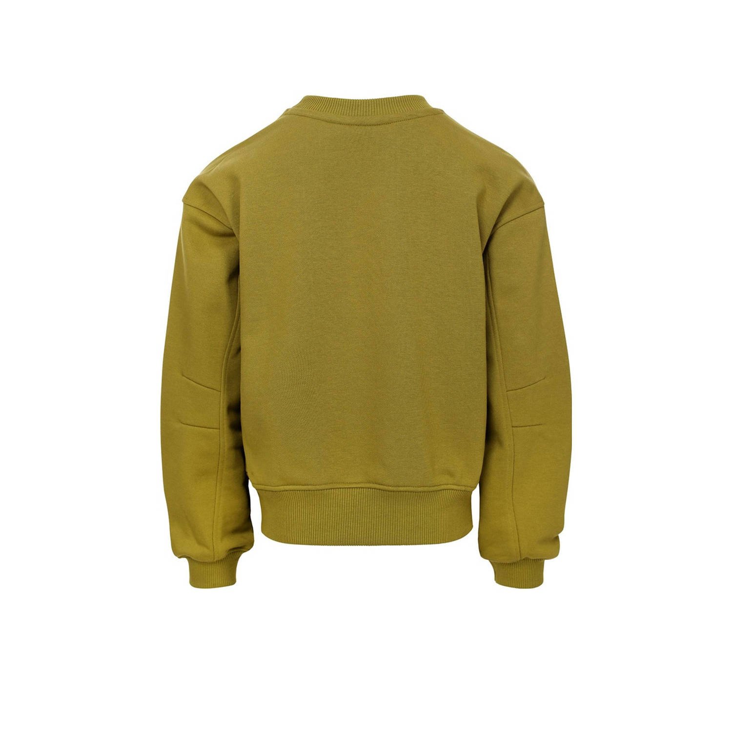 LOOXS 10sixteen sweater met tekst mosgroen