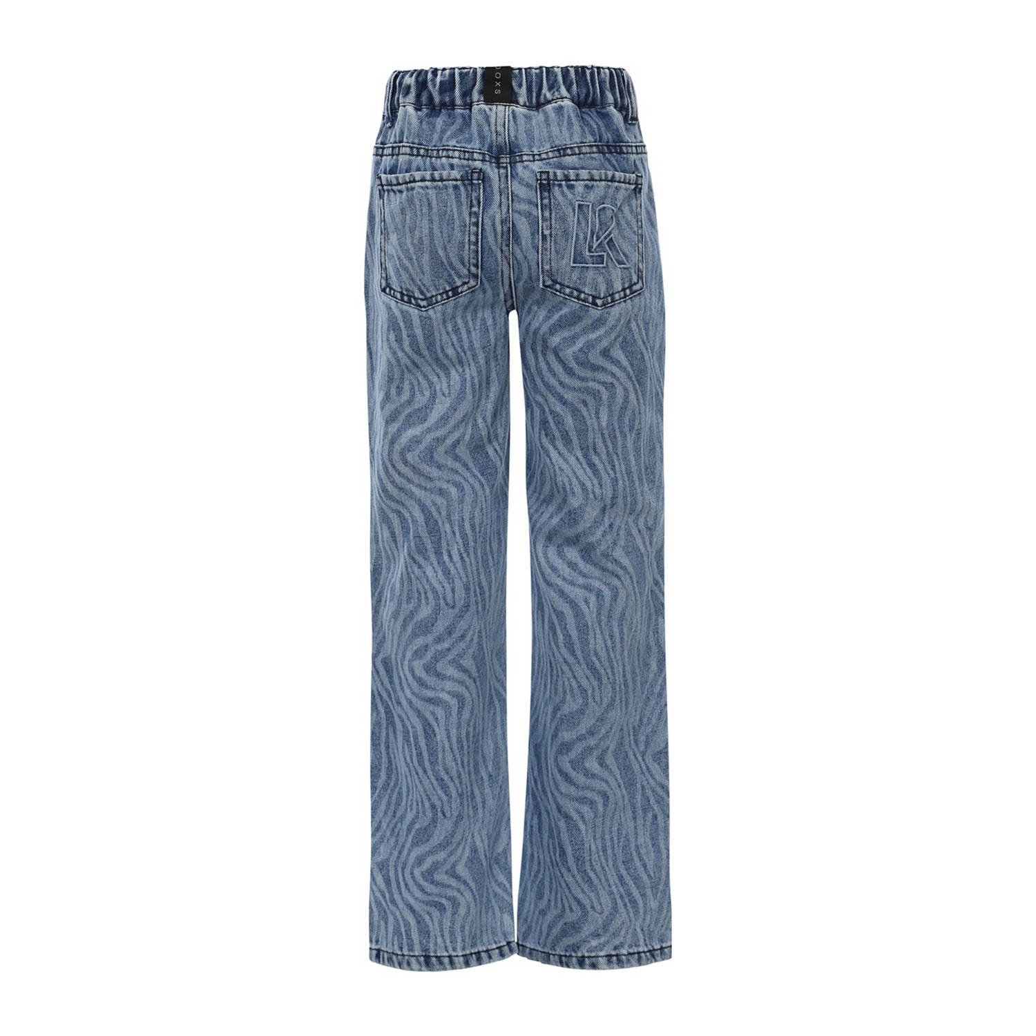 LOOXS 10sixteen loose fit jeans met all over print royal blue