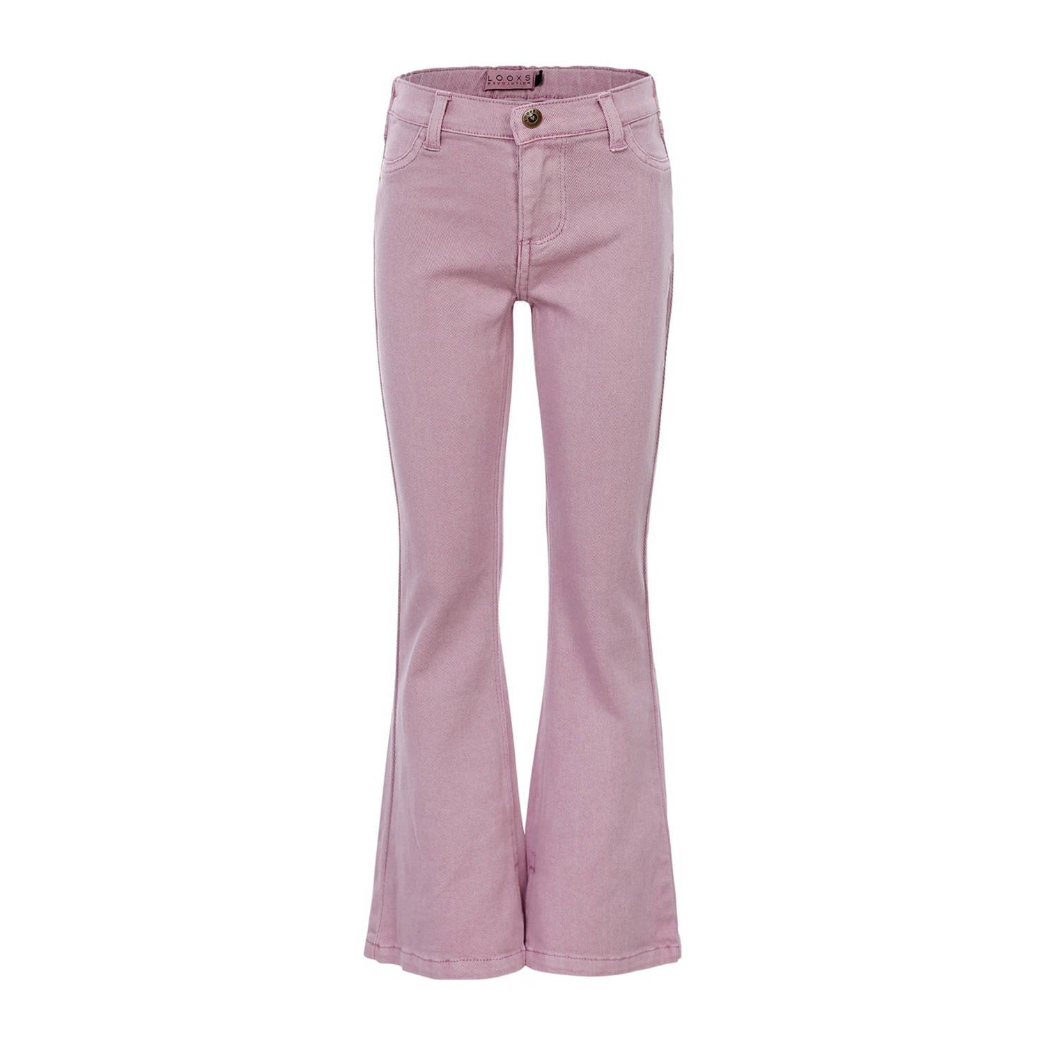 LOOXS little flared jeans lila Paars Meisjes Stretchkatoen Effen 122