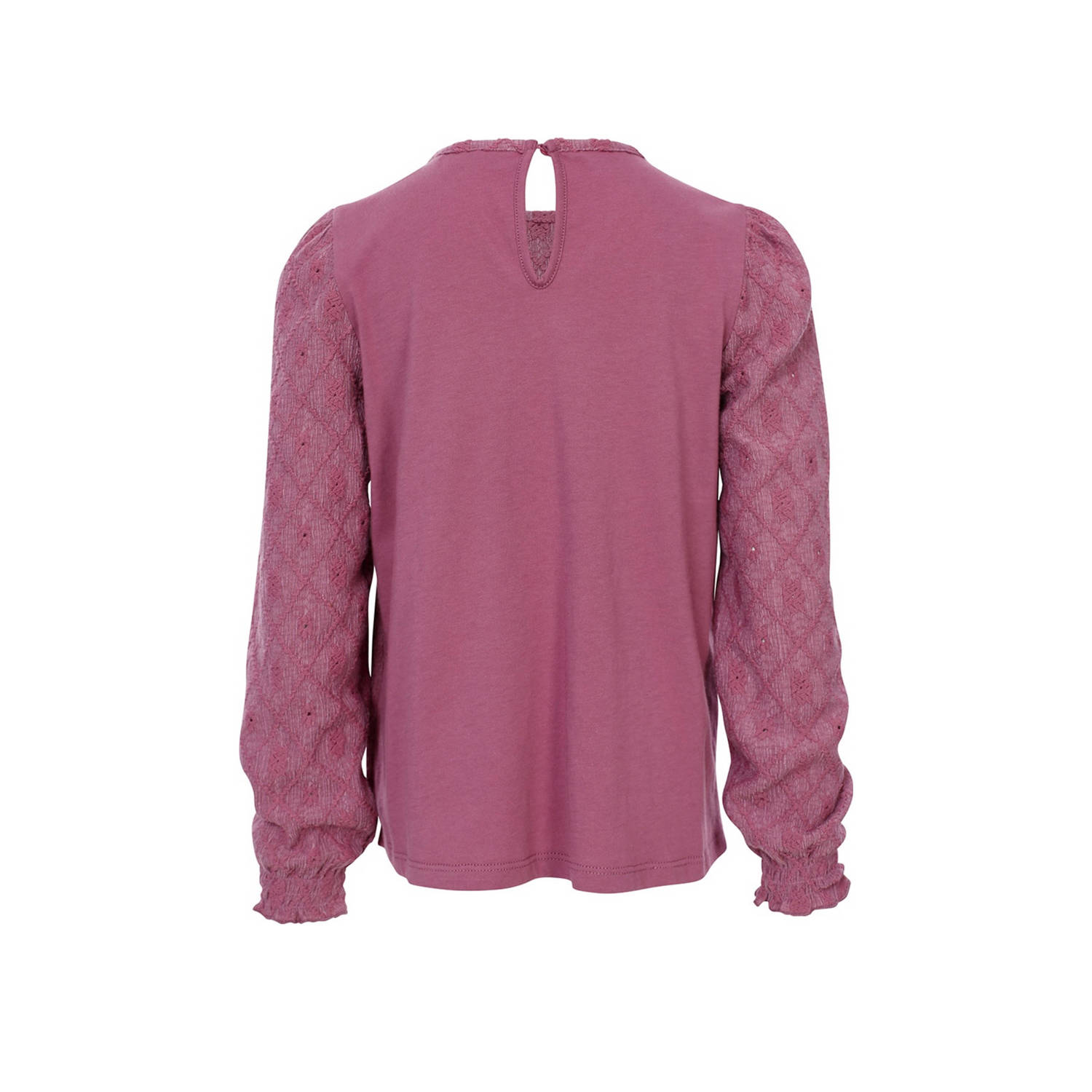 LOOXS little kanten top met all over print paars