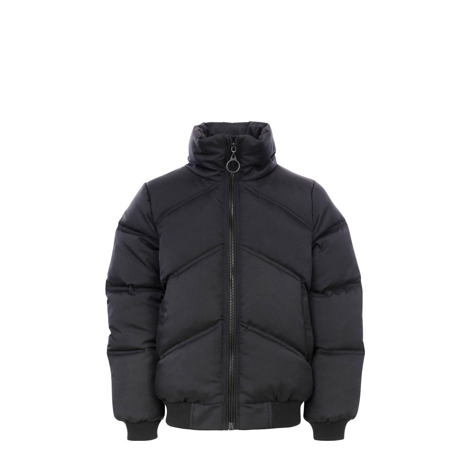 LOOXS 10sixteen gewatteerde winterjas zwart Meisjes Polyester Opstaande kraag 164