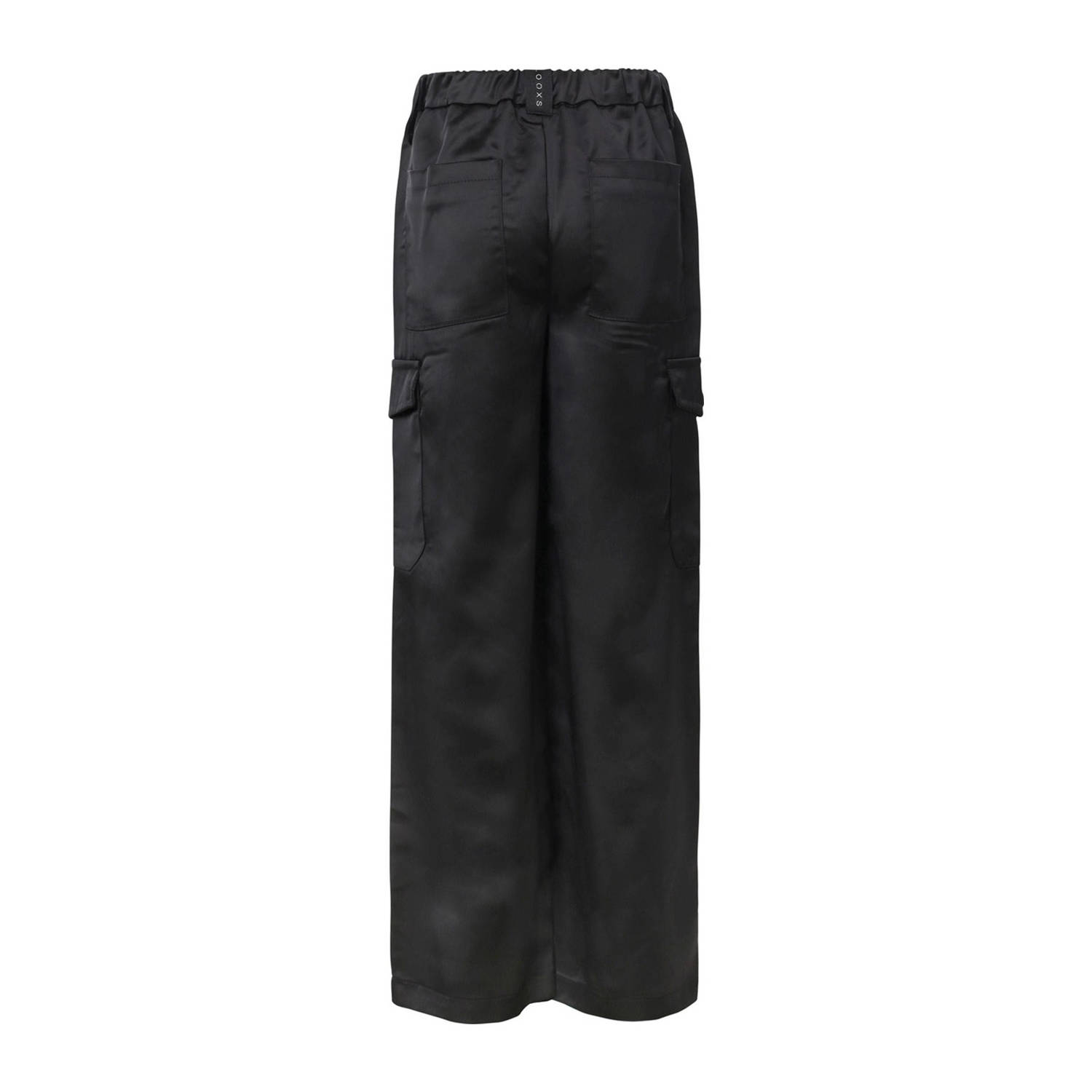 LOOXS 10sixteen cargobroek in satijnlook zwart