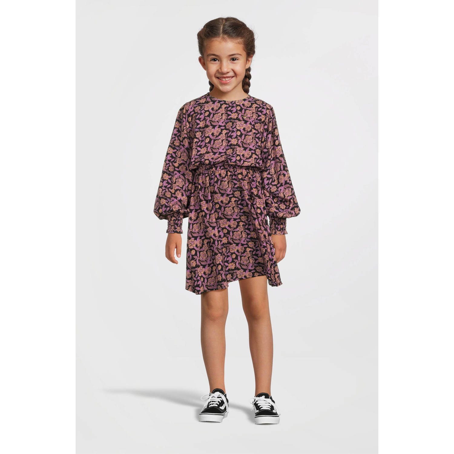 LOOXS little jurk met all over print paars