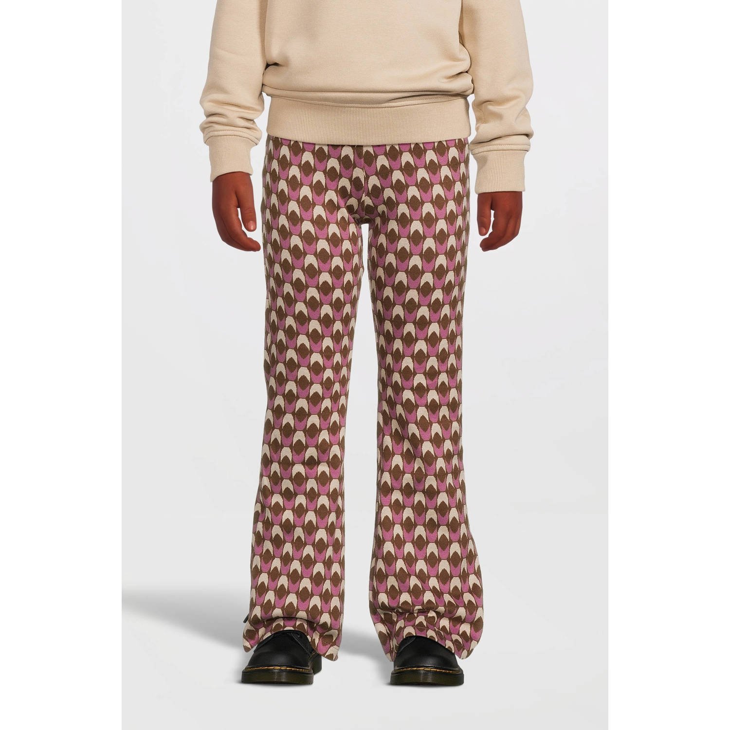 LOOXS little broek met all over print roze Meisjes Stretchkatoen All over print 122