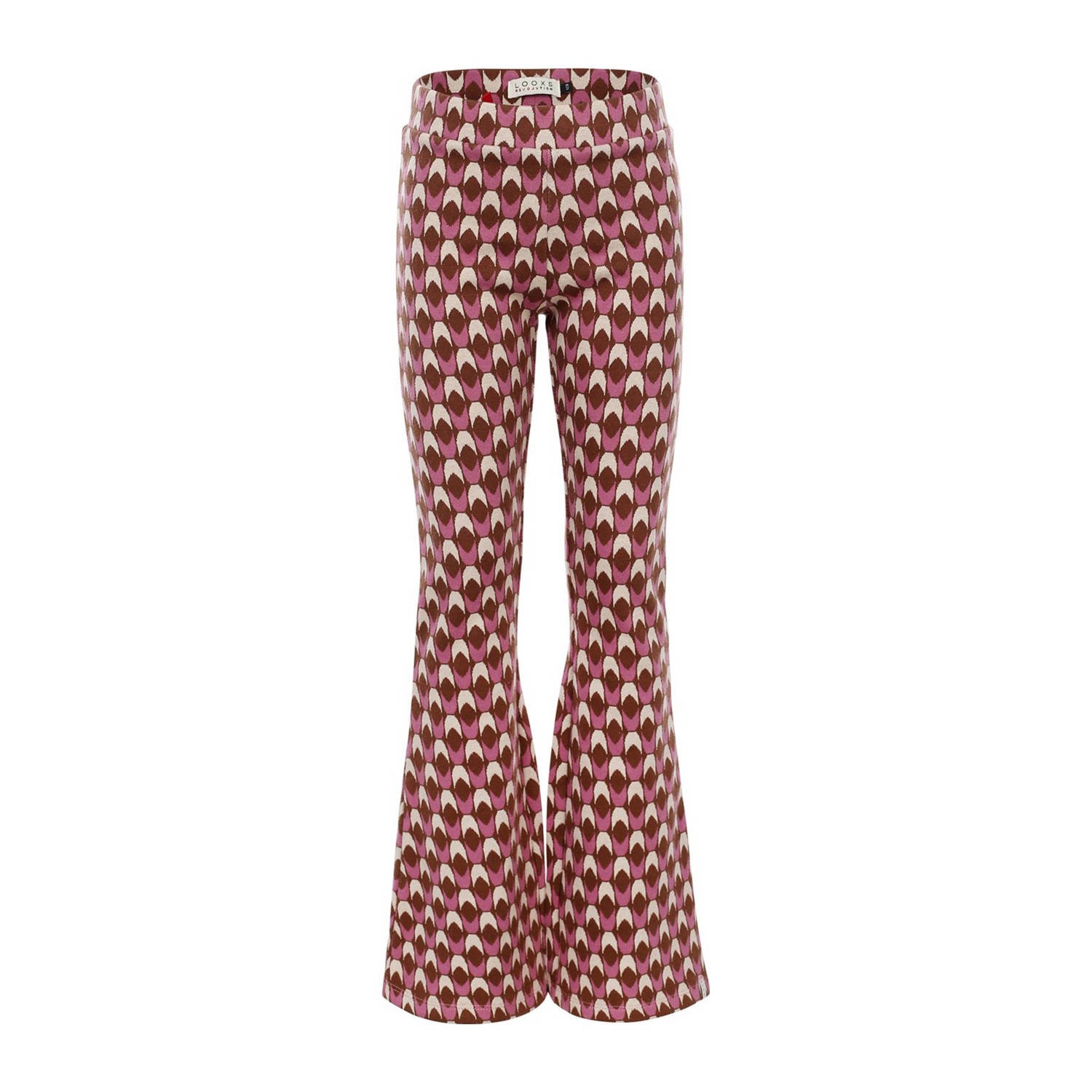 LOOXS little broek met all over print roze Meisjes Stretchkatoen All over print 122