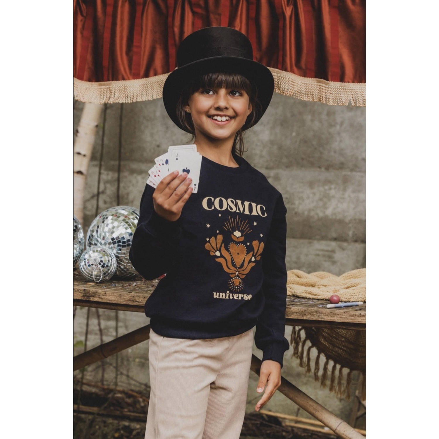 LOOXS little sweater met printopdruk zwart