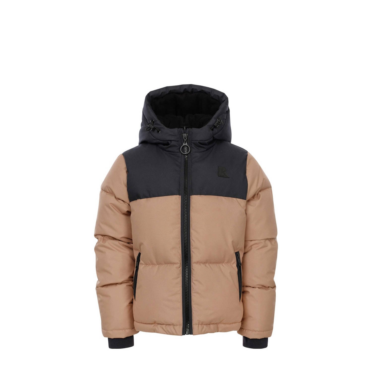 LOOXS 10sixteen gewatteerde jas beige zwart