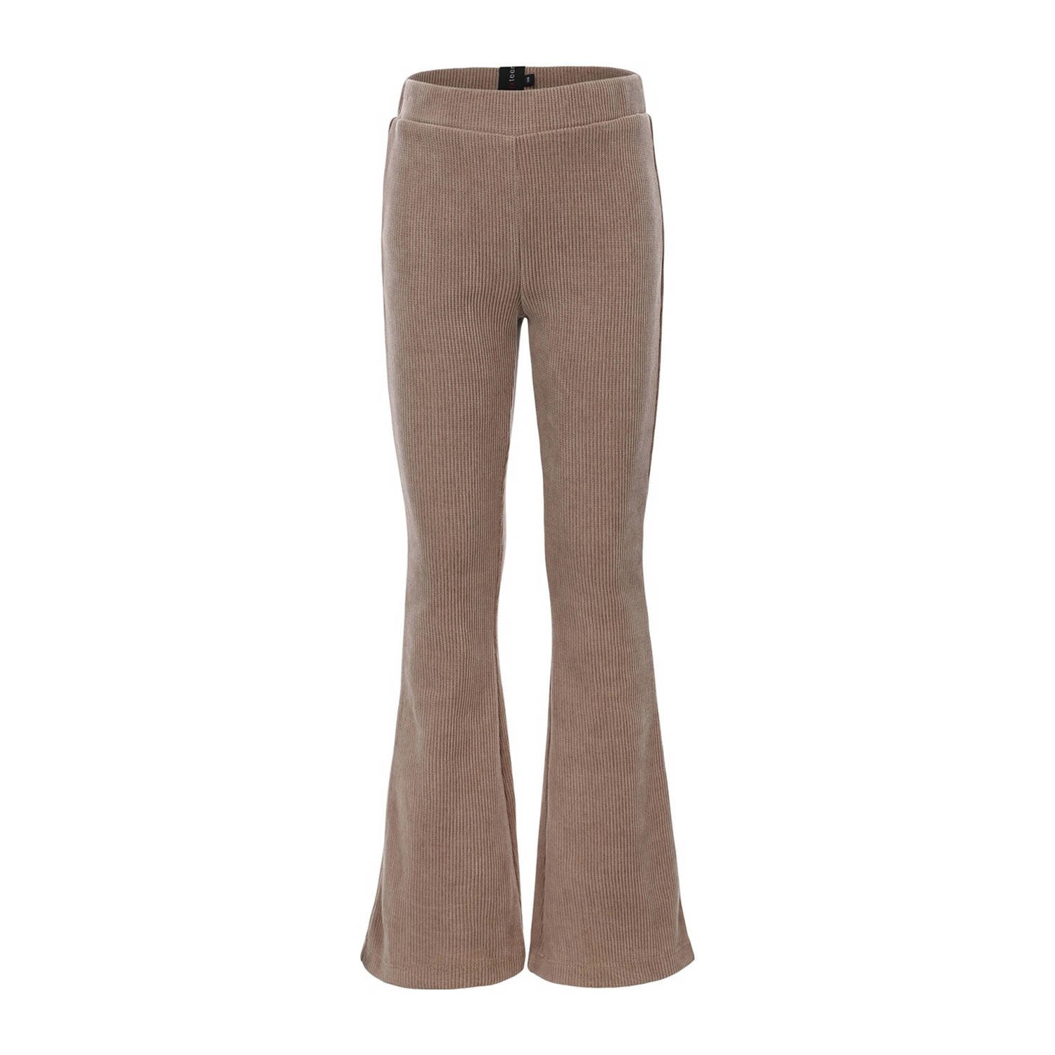 LOOXS 10sixteen corduroy flared broek greige Grijs Effen 170 176