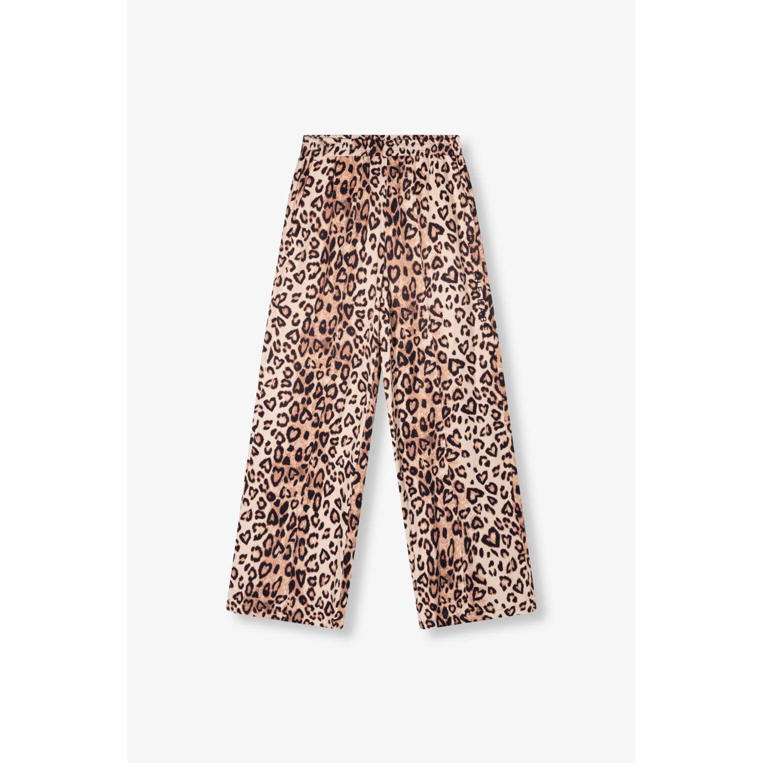 Alix the Label wide leg broek met panterprint bruin zwart