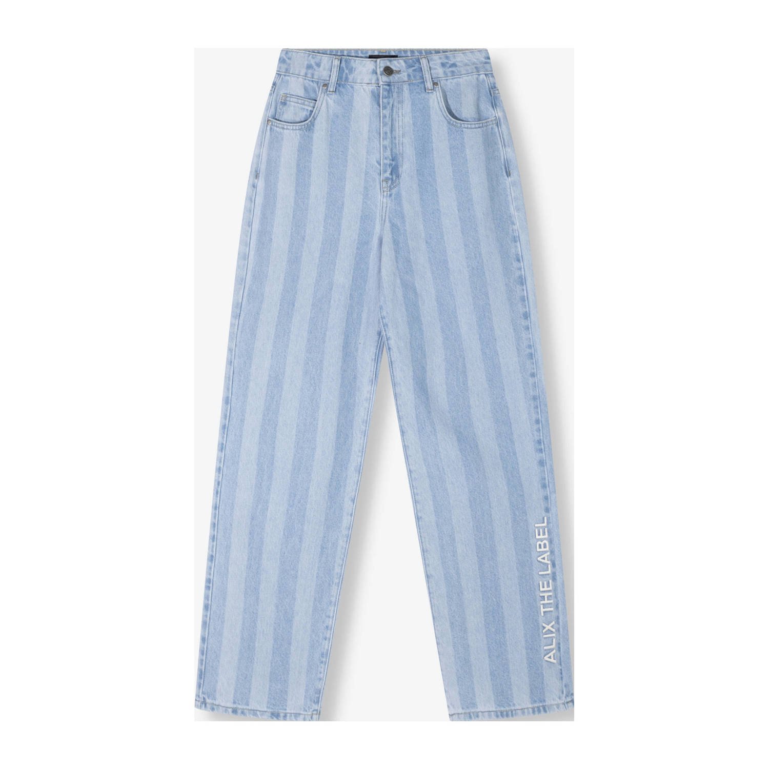 Alix the Label high waist wide leg jeans light blue denim