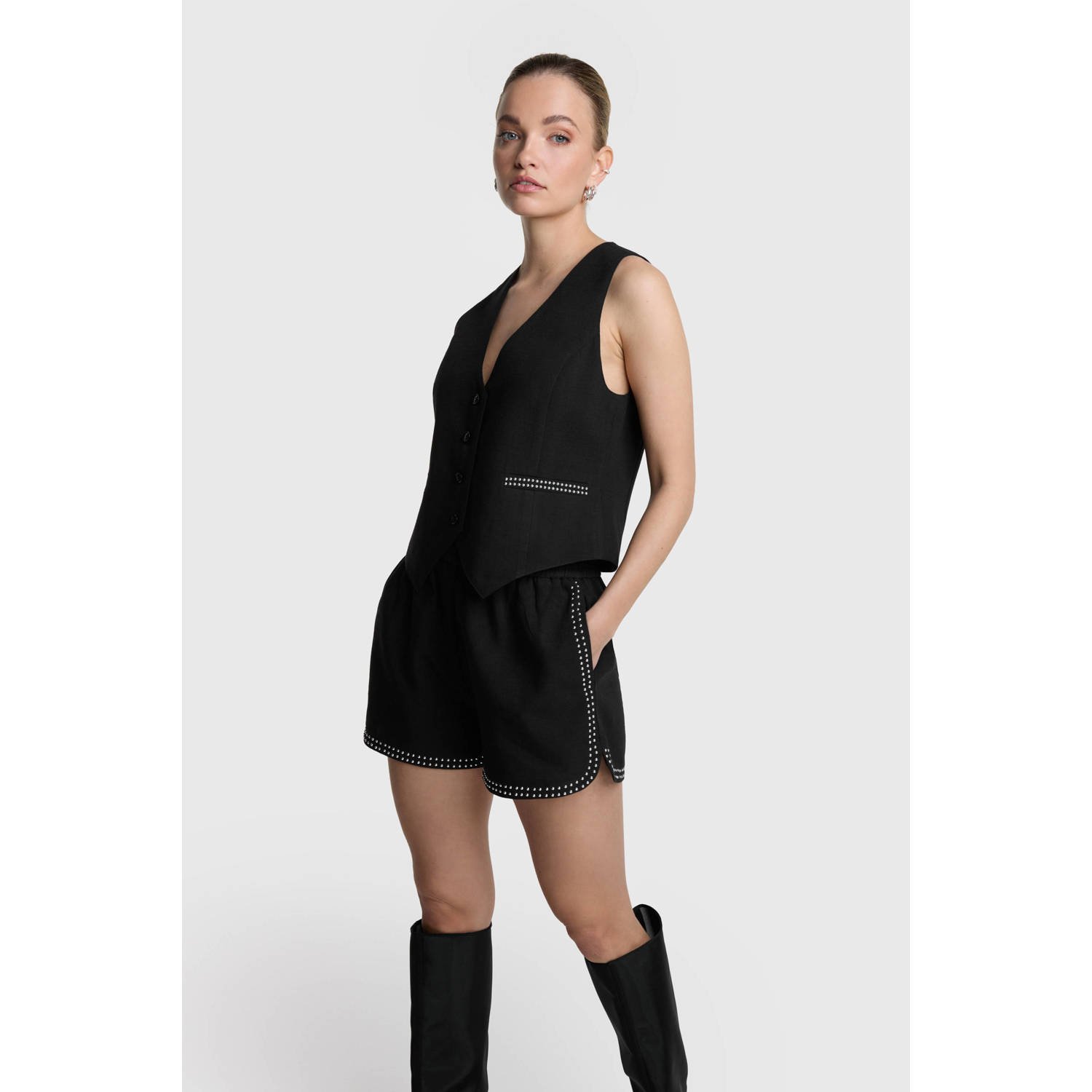 Alix the Label gilet zwart