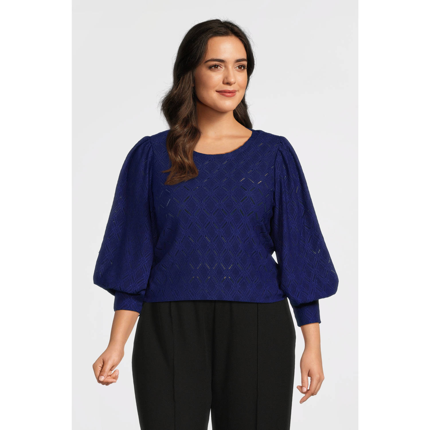 Kaffe Curve top KCtina blauw