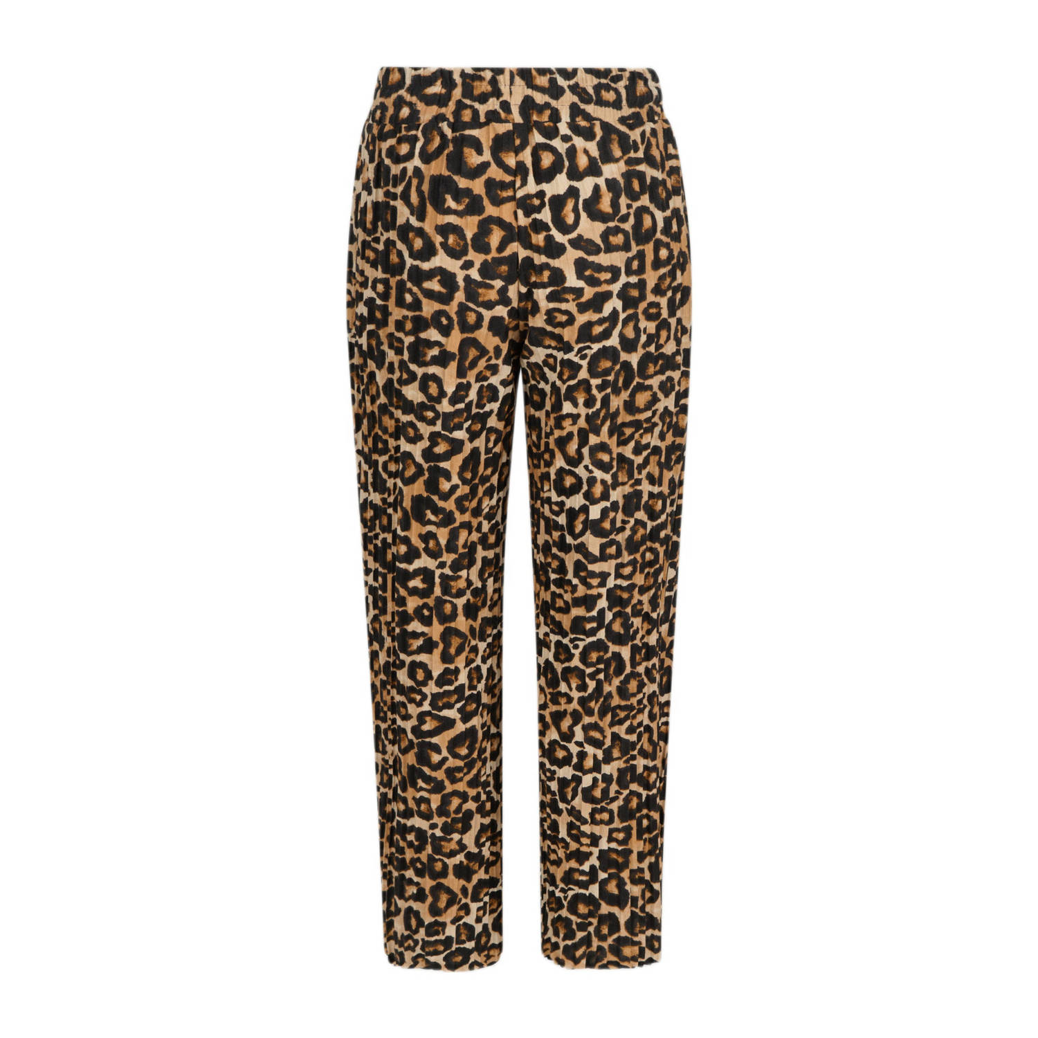 Shoeby high waist loose fit broek met dierenprint bruin