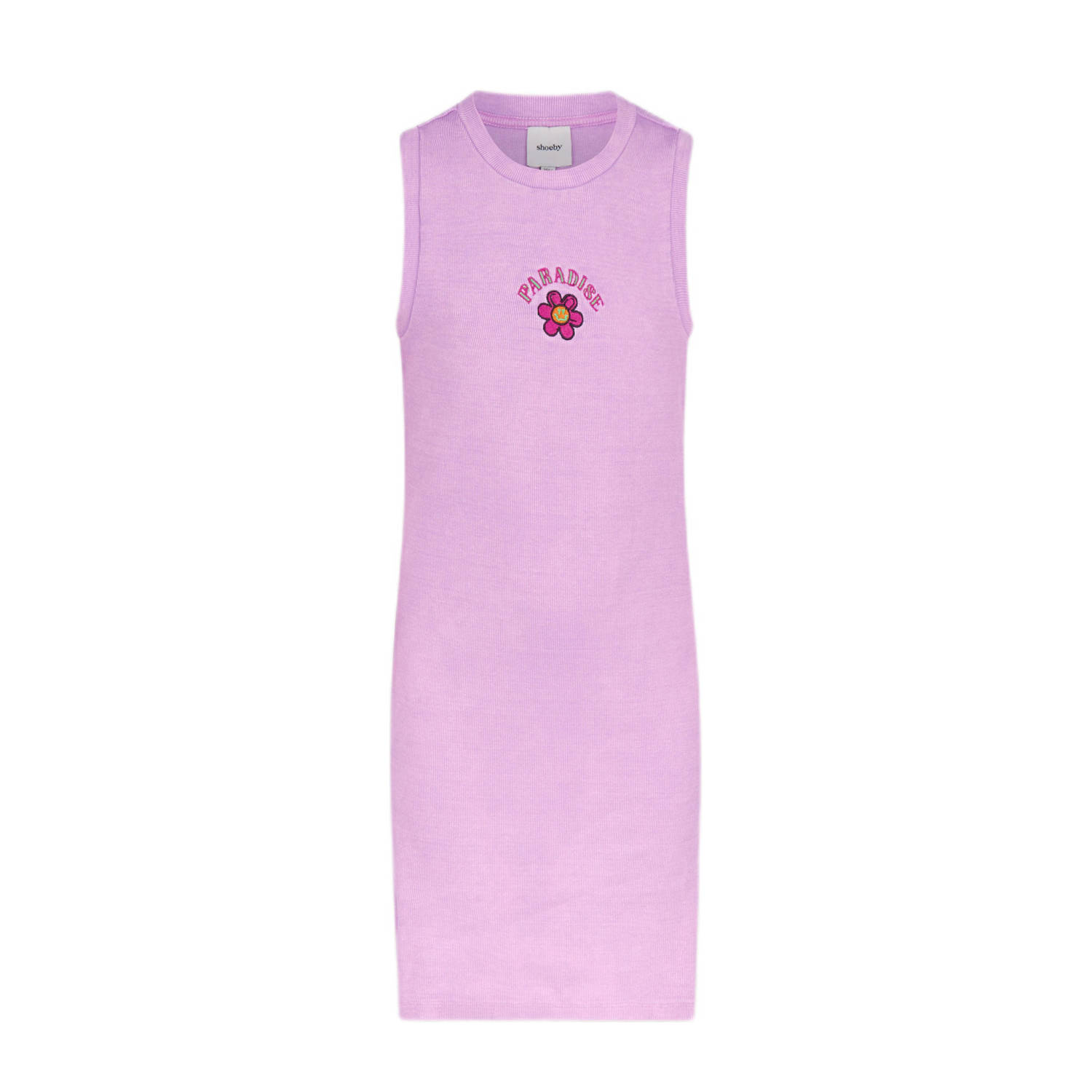 Shoeby jurk roze Meisjes Katoen Ronde hals Logo 122 128