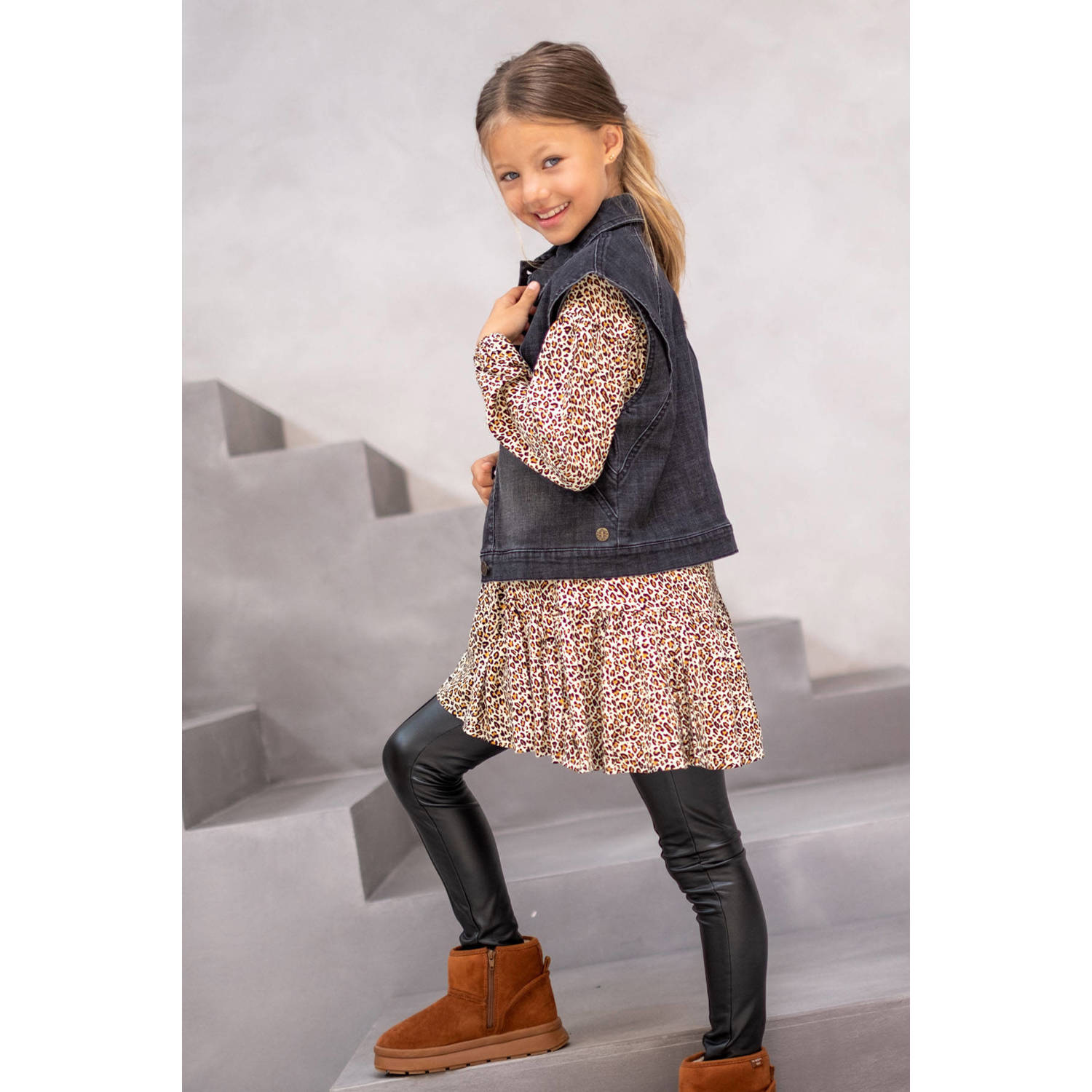 Like Flo gilet Doris black denim