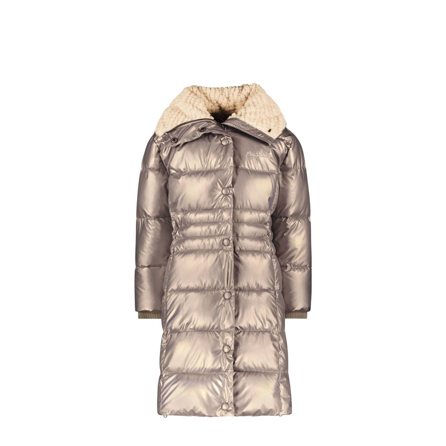 Like Flo quilted gewatteerde winterjas Abby champagne metallic Goud Meisjes Polyester Capuchon 122 128