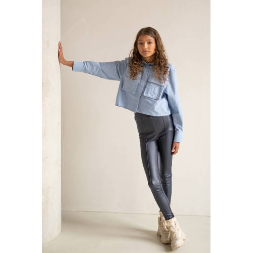 Like Flo Young coated legging Fiona donkerblauw afbeelding