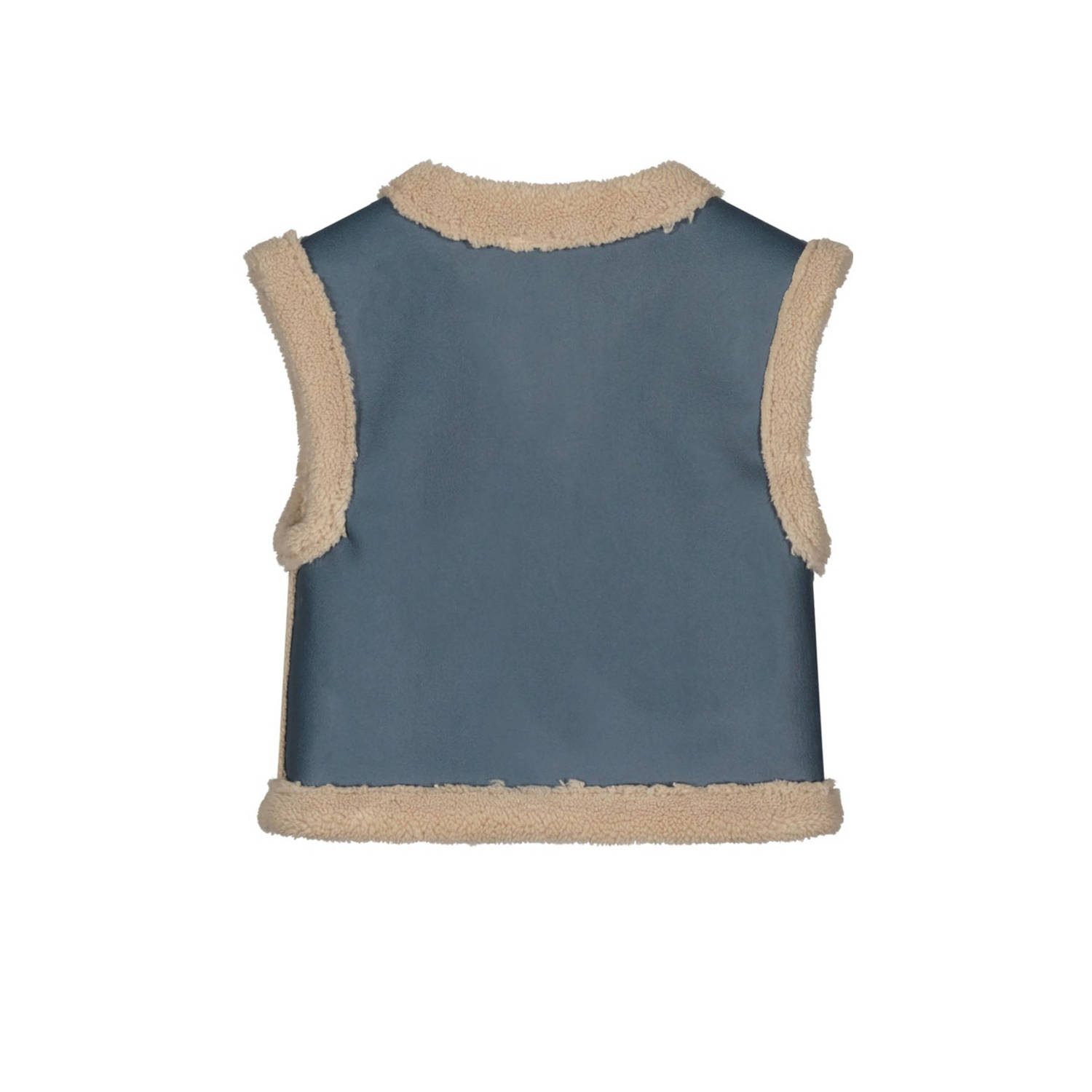 Like Flo gilet Dewi met borduursels blauw ecru