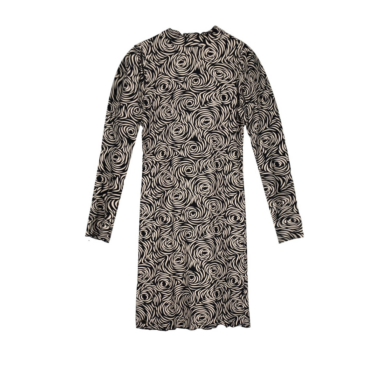 Like Flo Young jurk Monai met all over print antraciet wit