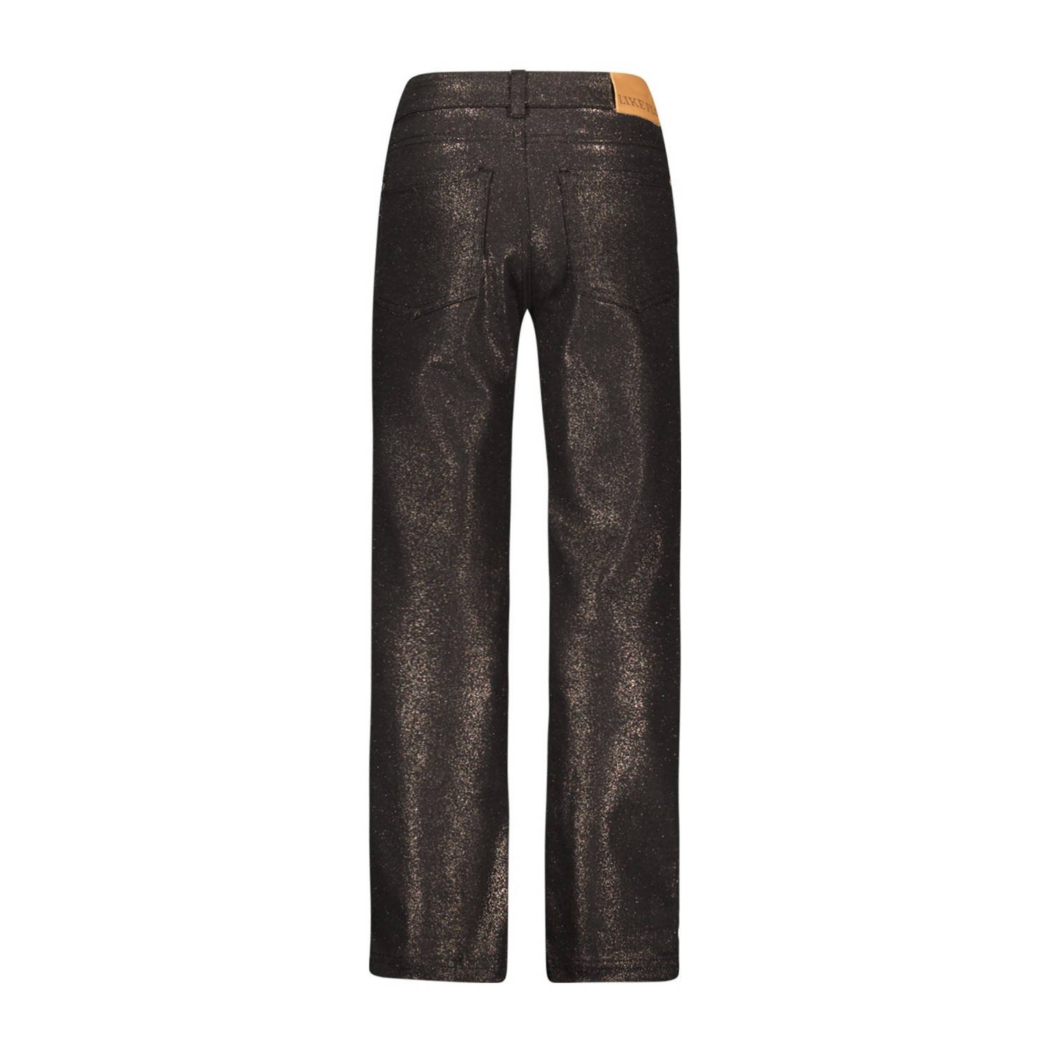 Like Flo coated straight leg jeans Fine gold denim