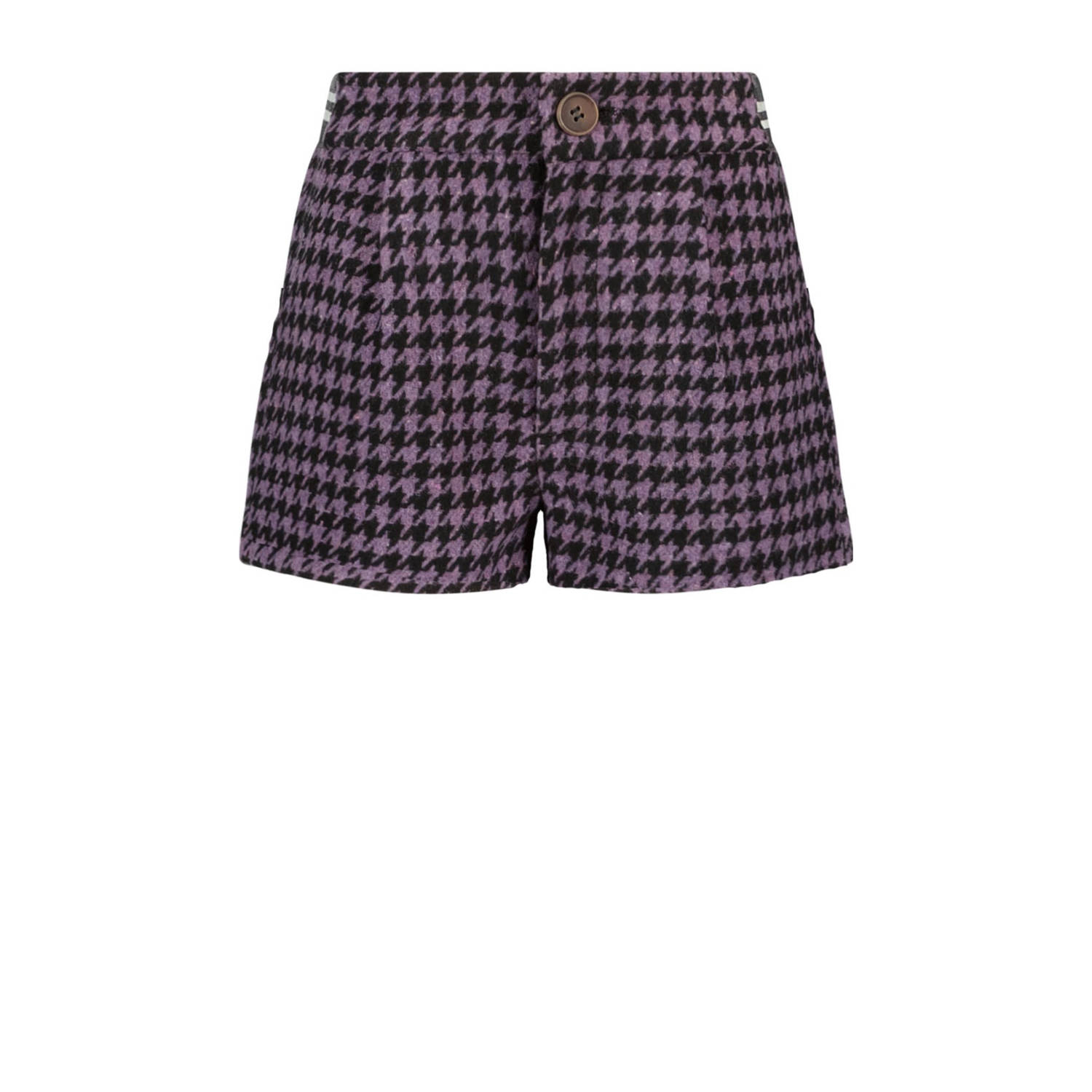 Like Flo geruite casual short Febe paars zwart