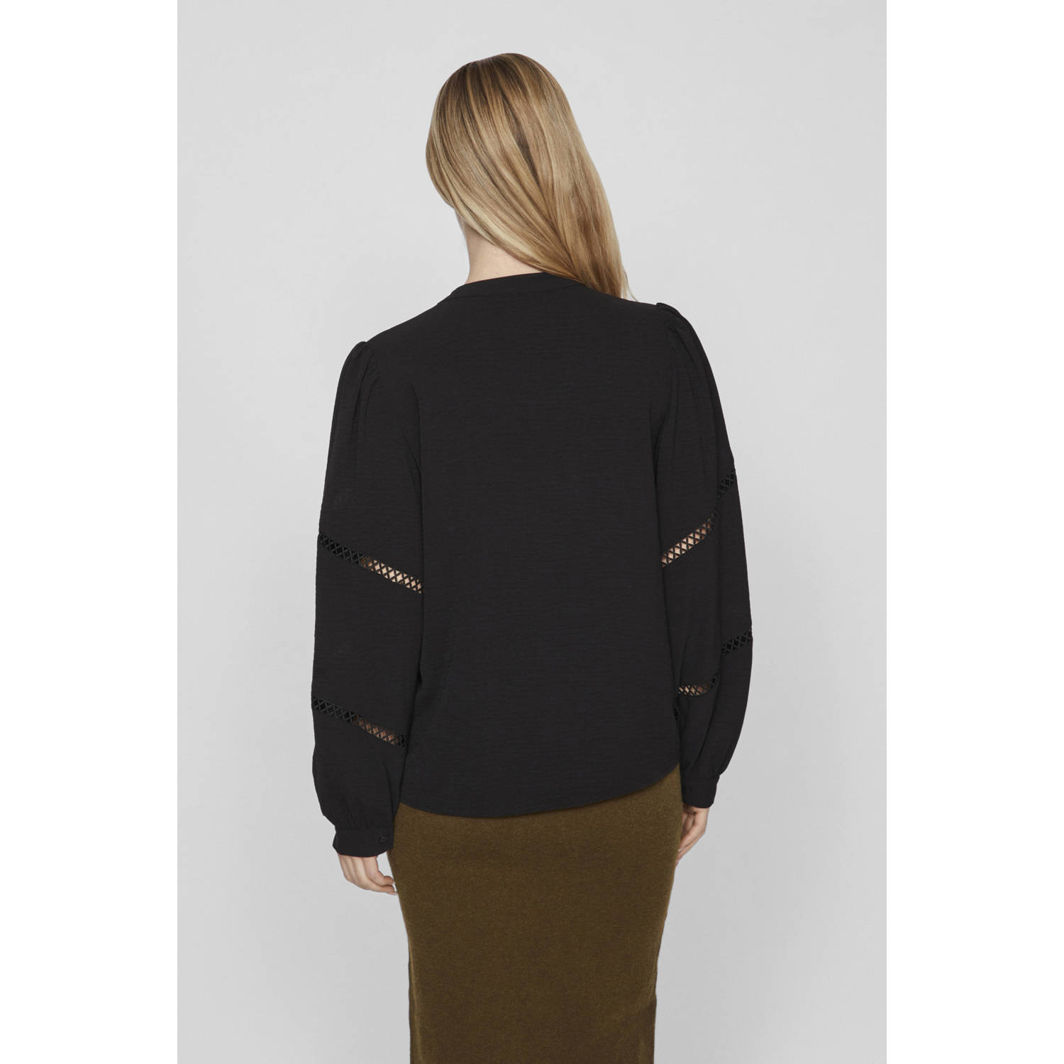 VILA blouse VIJACKIE zwart