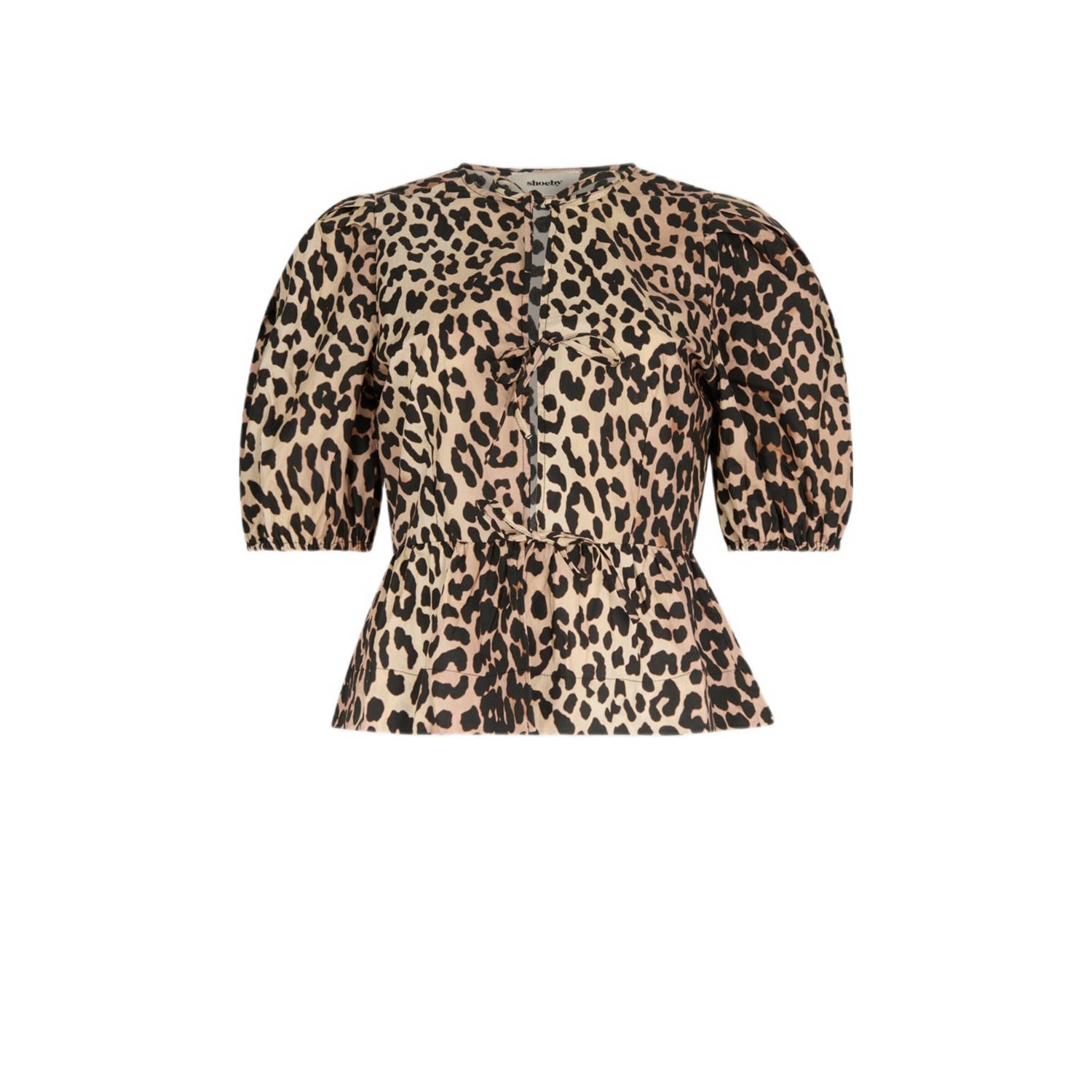 Shoeby top met panterprint bruin