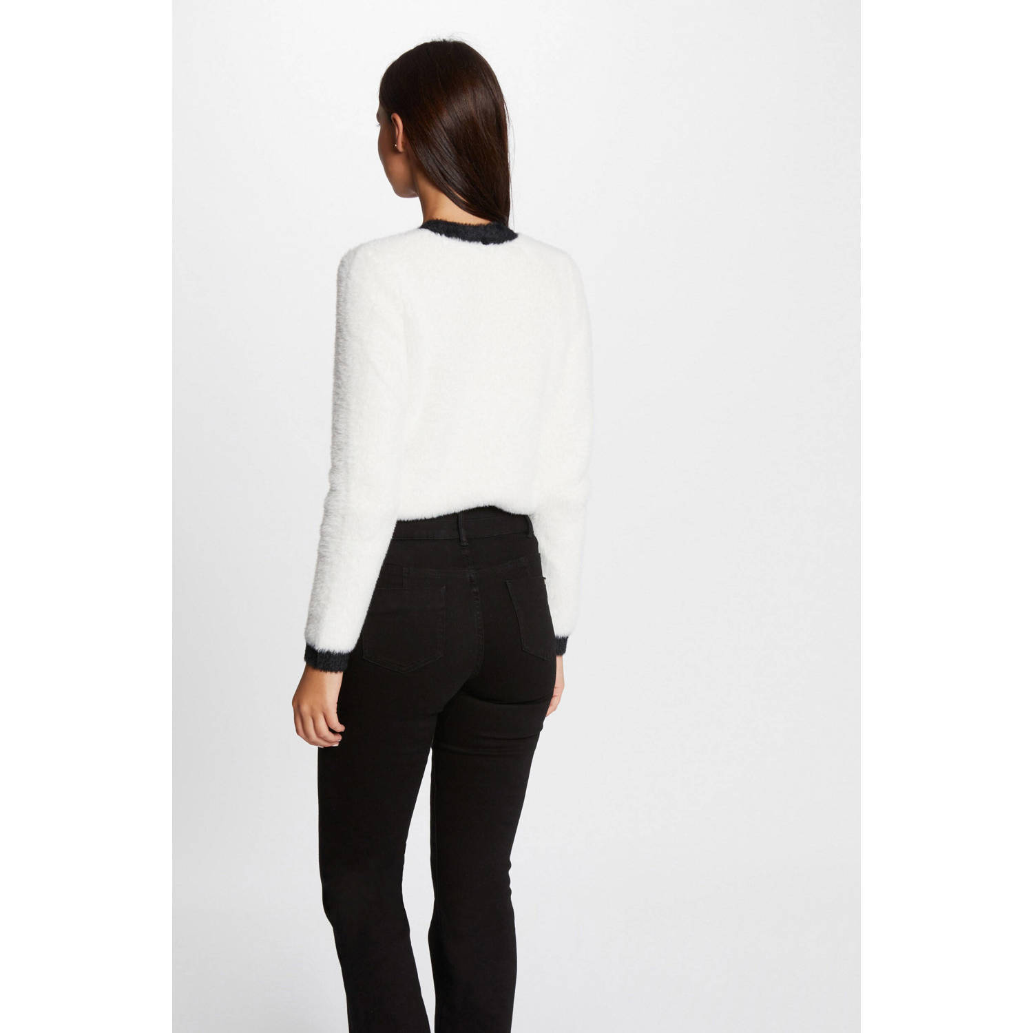 Morgan vest wit zwart