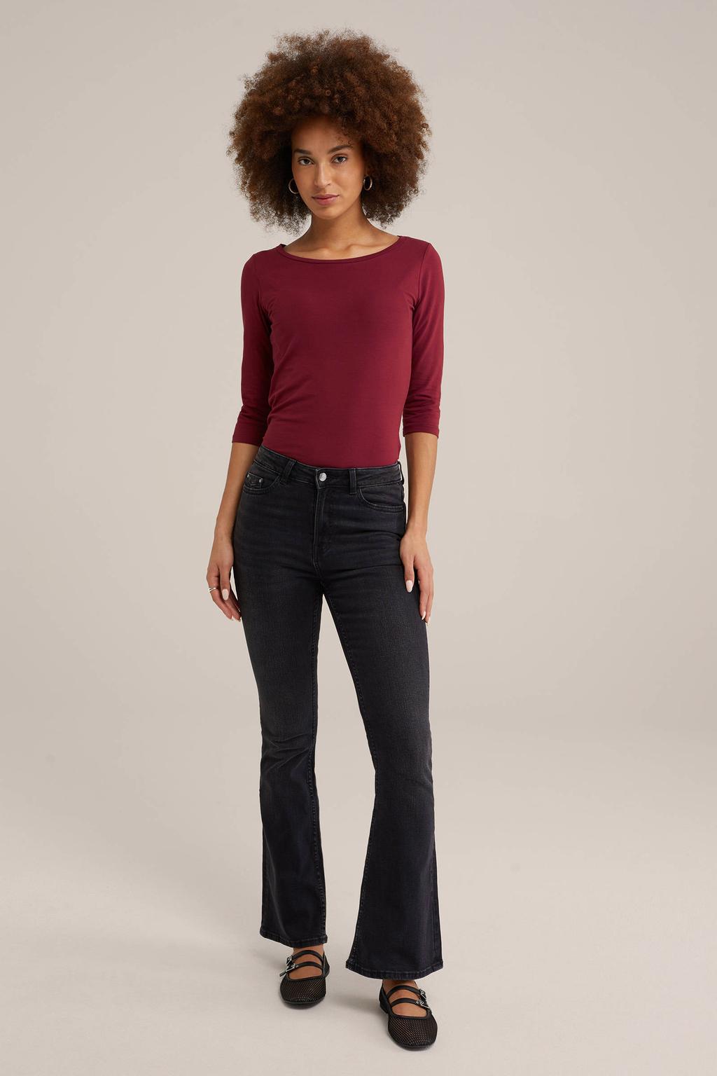 Donkerrode dames WE Fashion top