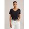 WE Fashion T-shirt met kant - zwart