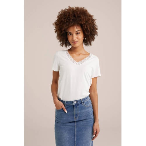 T-shirt wit afbeelding