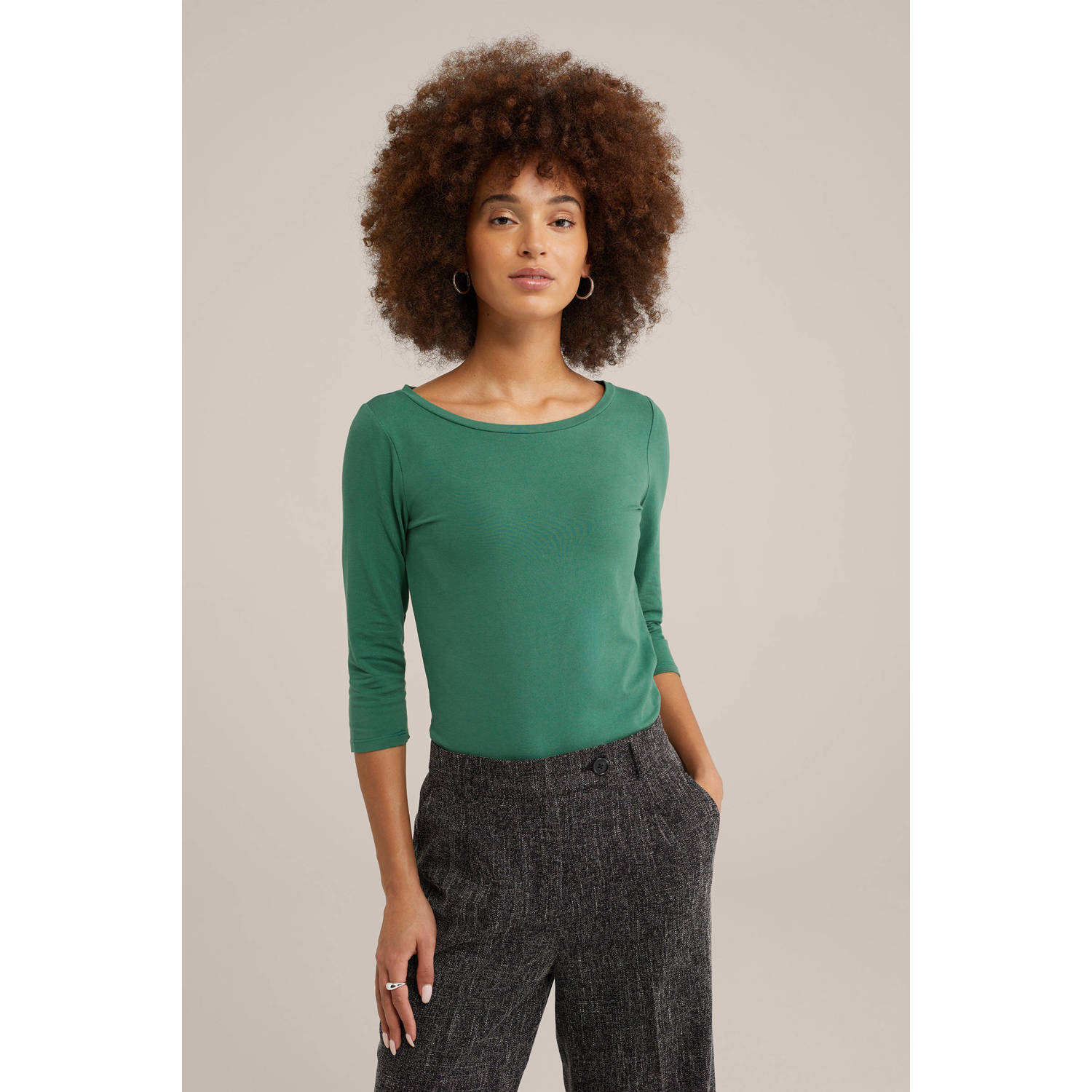 WE Fashion top donkergroen