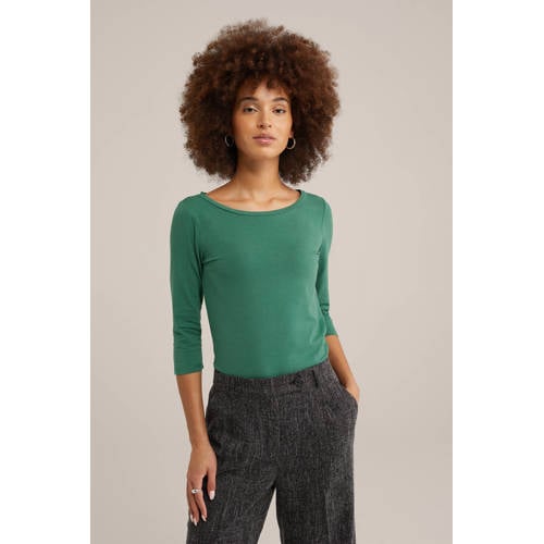 WE Fashion top donkergroen afbeelding