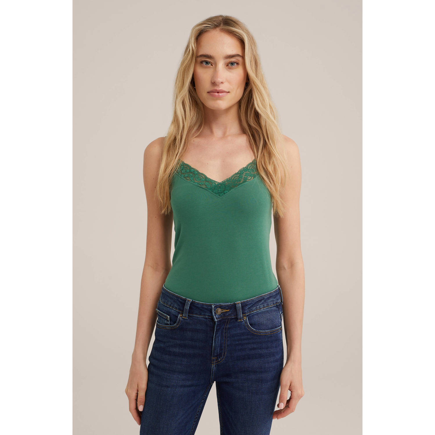 WE Fashion singlet groen