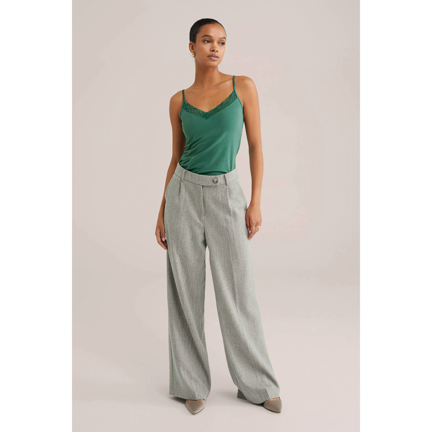 WE Fashion singlet groen