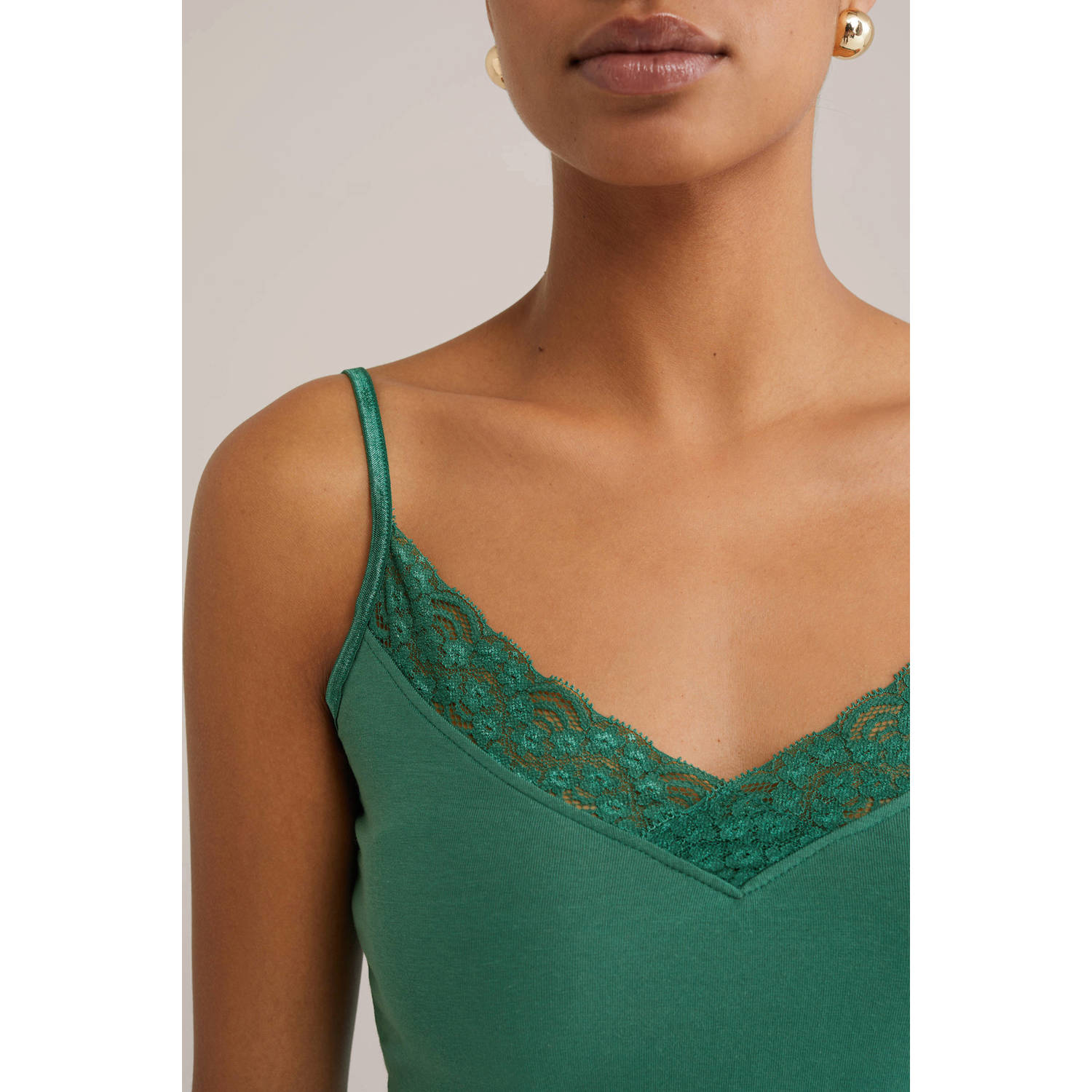 WE Fashion singlet groen