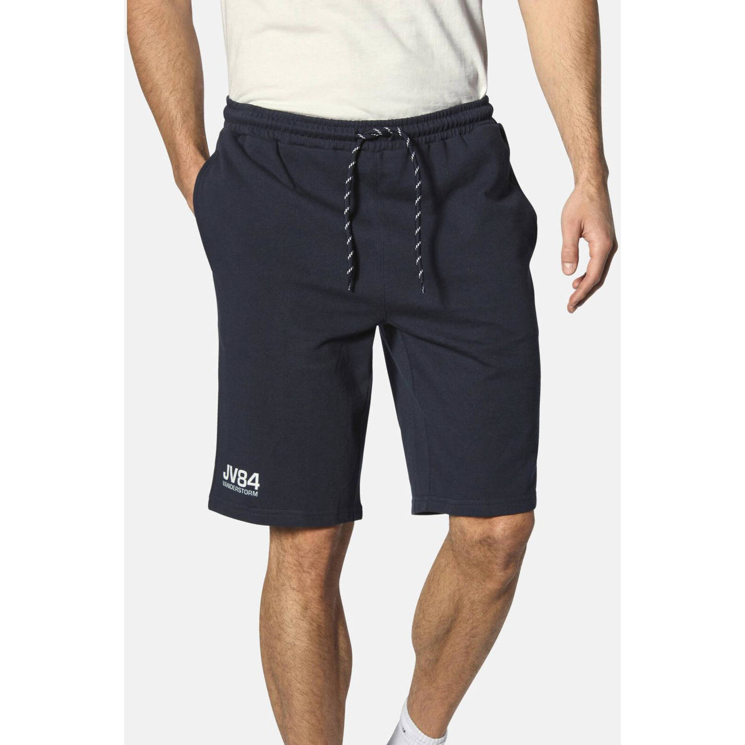 Jan Vanderstorm sweatshort JORNRIK Plus Size donkerblauw (set van 2)