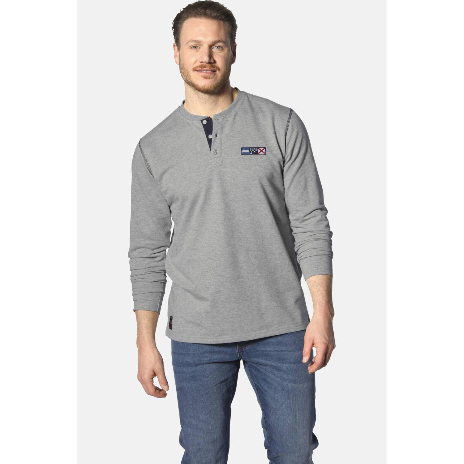 Jan Vanderstorm longsleeve JORNSEN Plus Size grijs