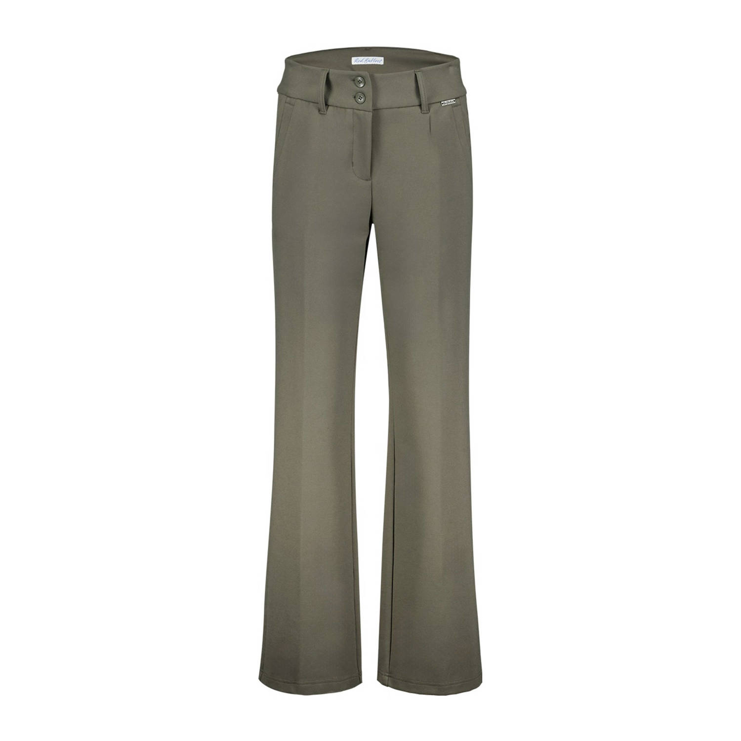 Red Button high waist regular fit broek Bibette punta grijsgroen