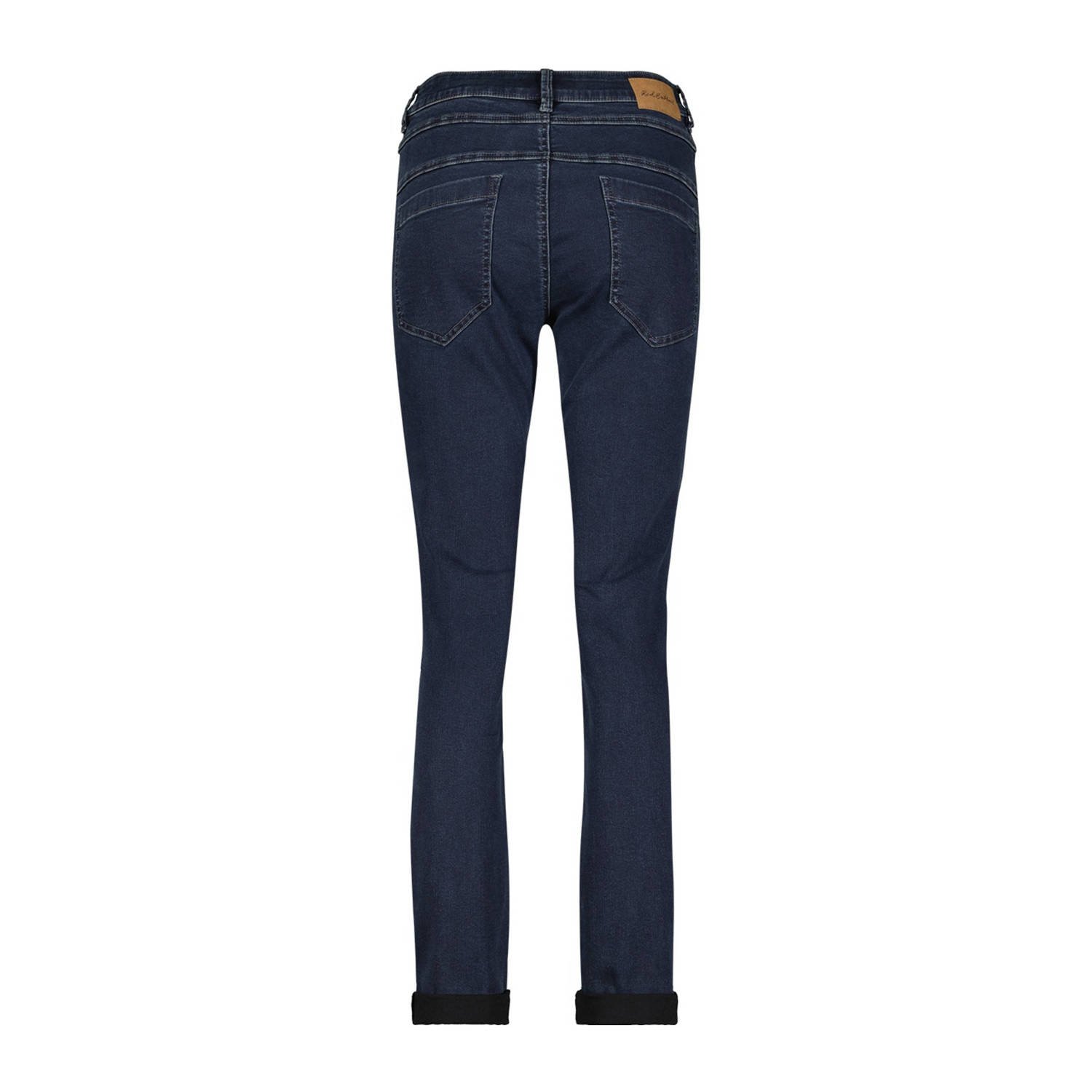 Red Button high waist regular jeans Relax ribjog dark blue denim