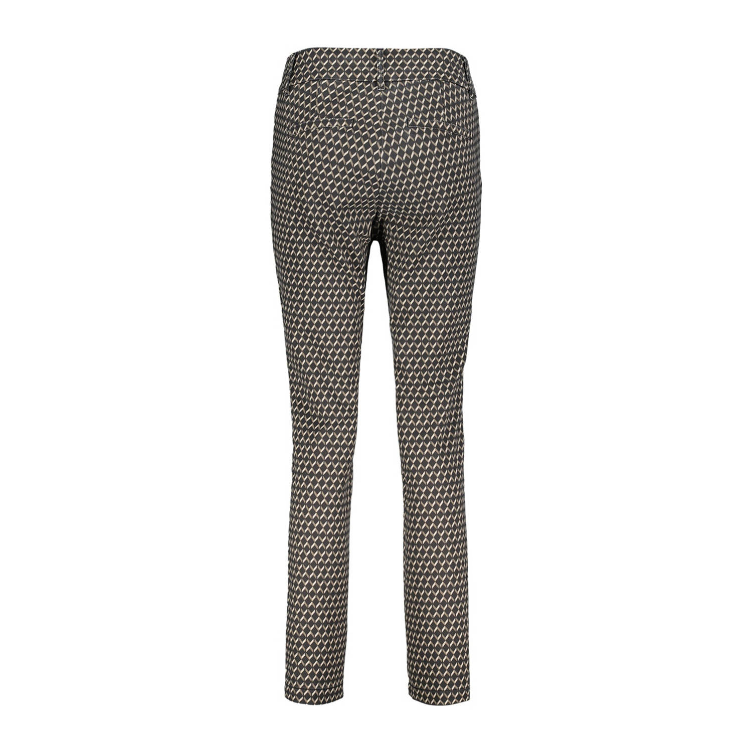 Red Button straight fit broek Diana met all over print zwart