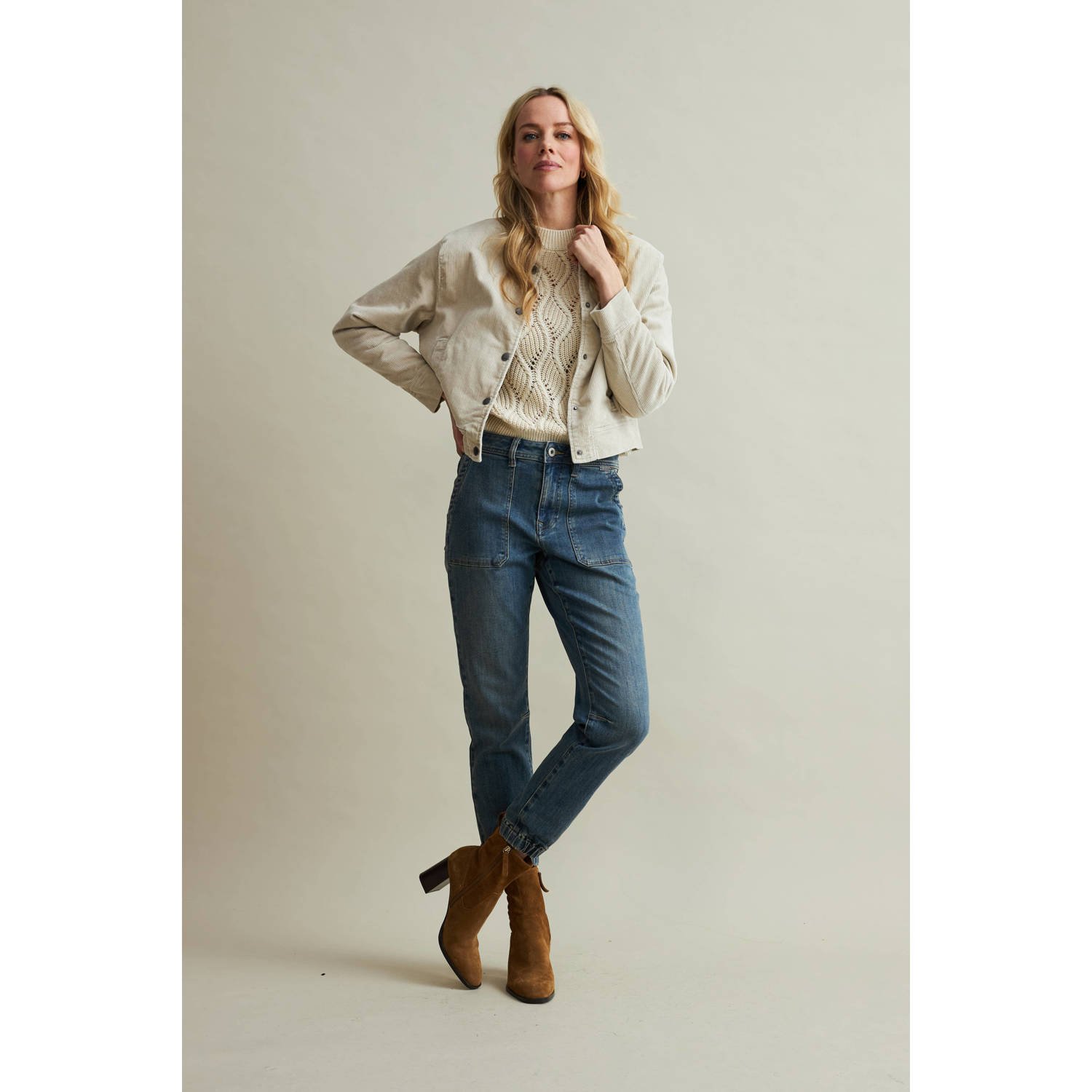 Red Button high waist regular jeans Joy vintage stonewashed