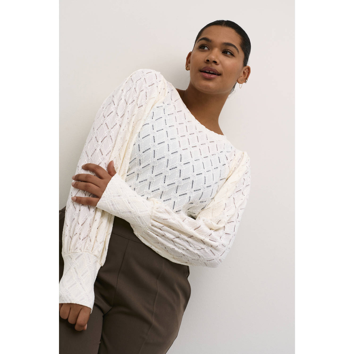 Kaffe Curve top KCtina wit