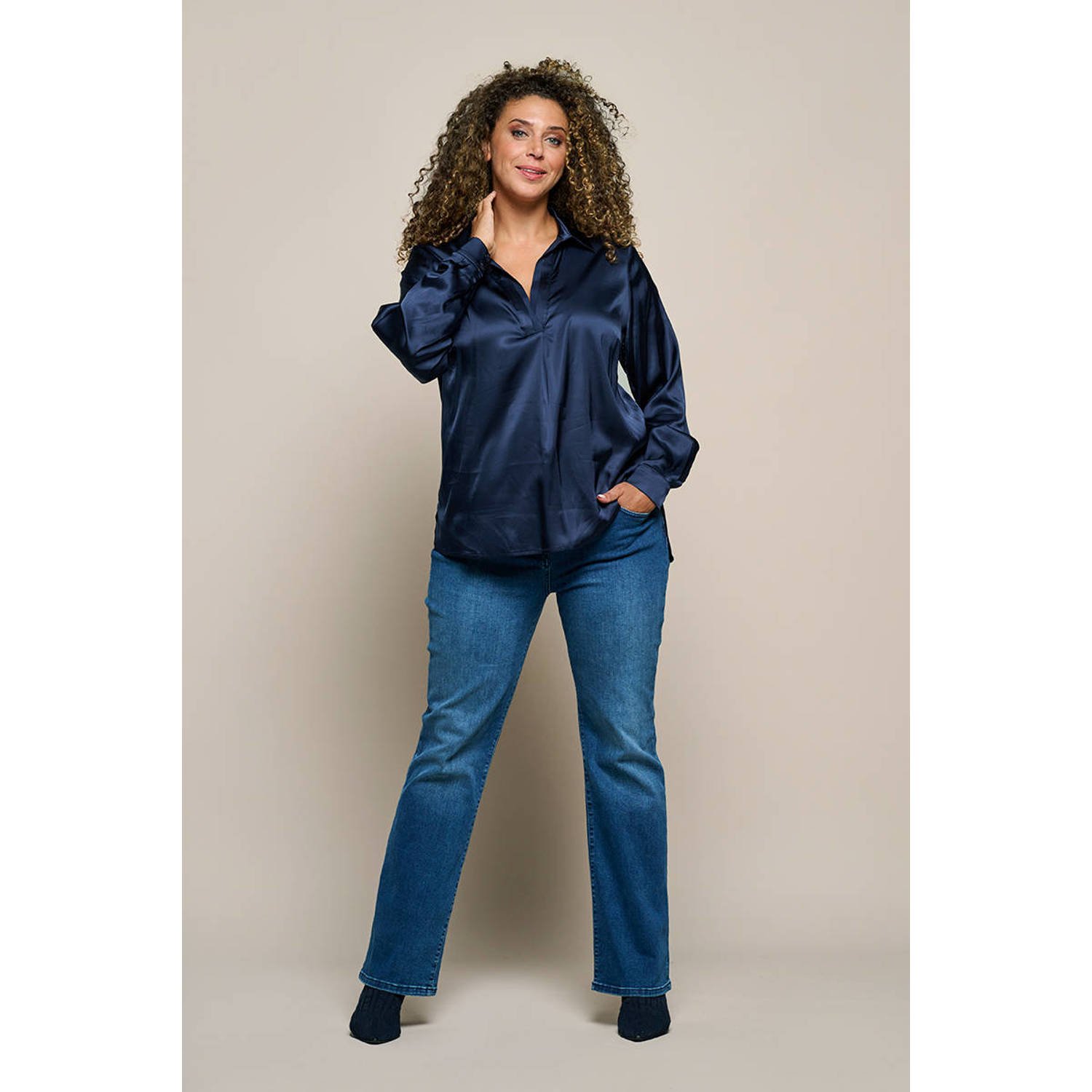Mart Visser blouse Ezra marine