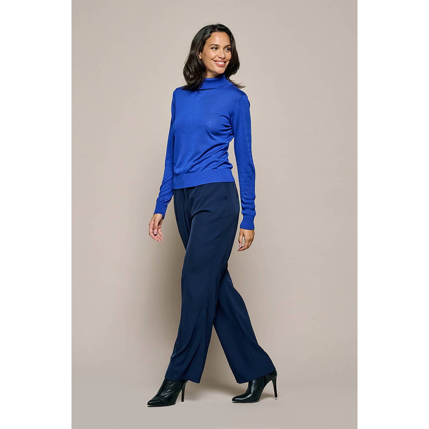 Mart Visser straight fit broek Evanne marine