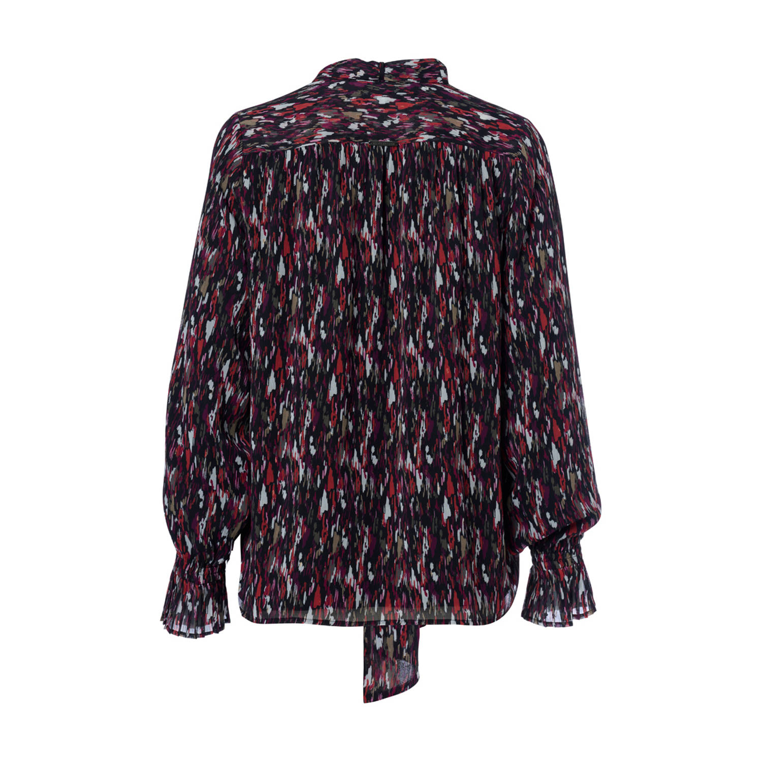 Mart Visser top Irina met all over print zwart rood taupe
