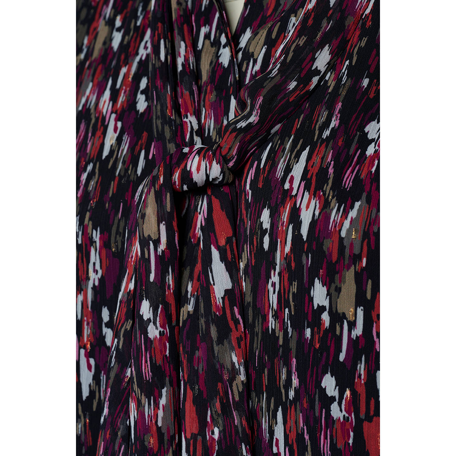 Mart Visser top Irina met all over print zwart rood taupe