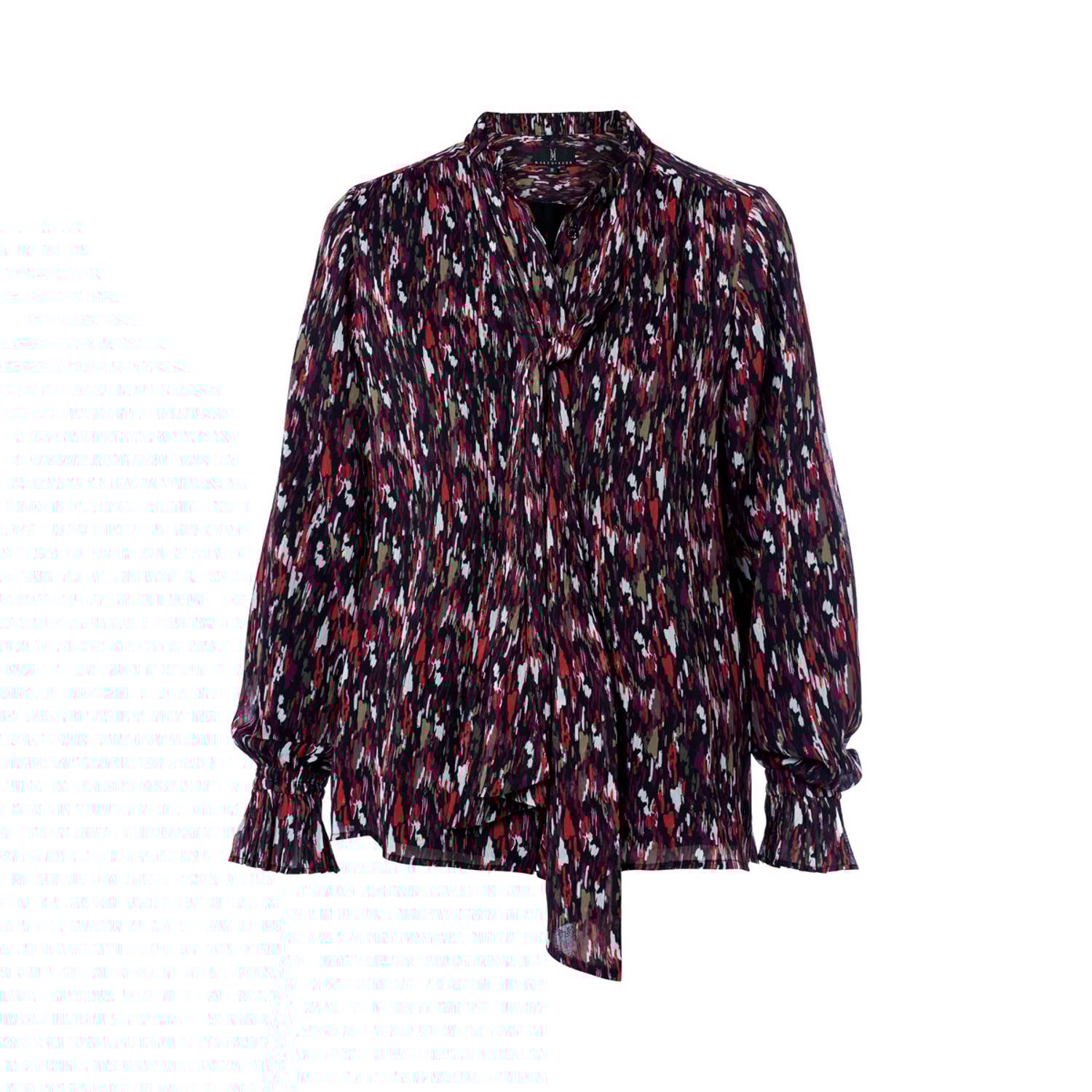 Mart Visser top Irina met all over print zwart rood taupe